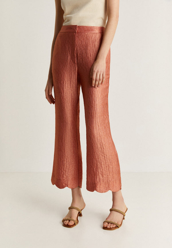 TROUSERS WITH WAVED HEM