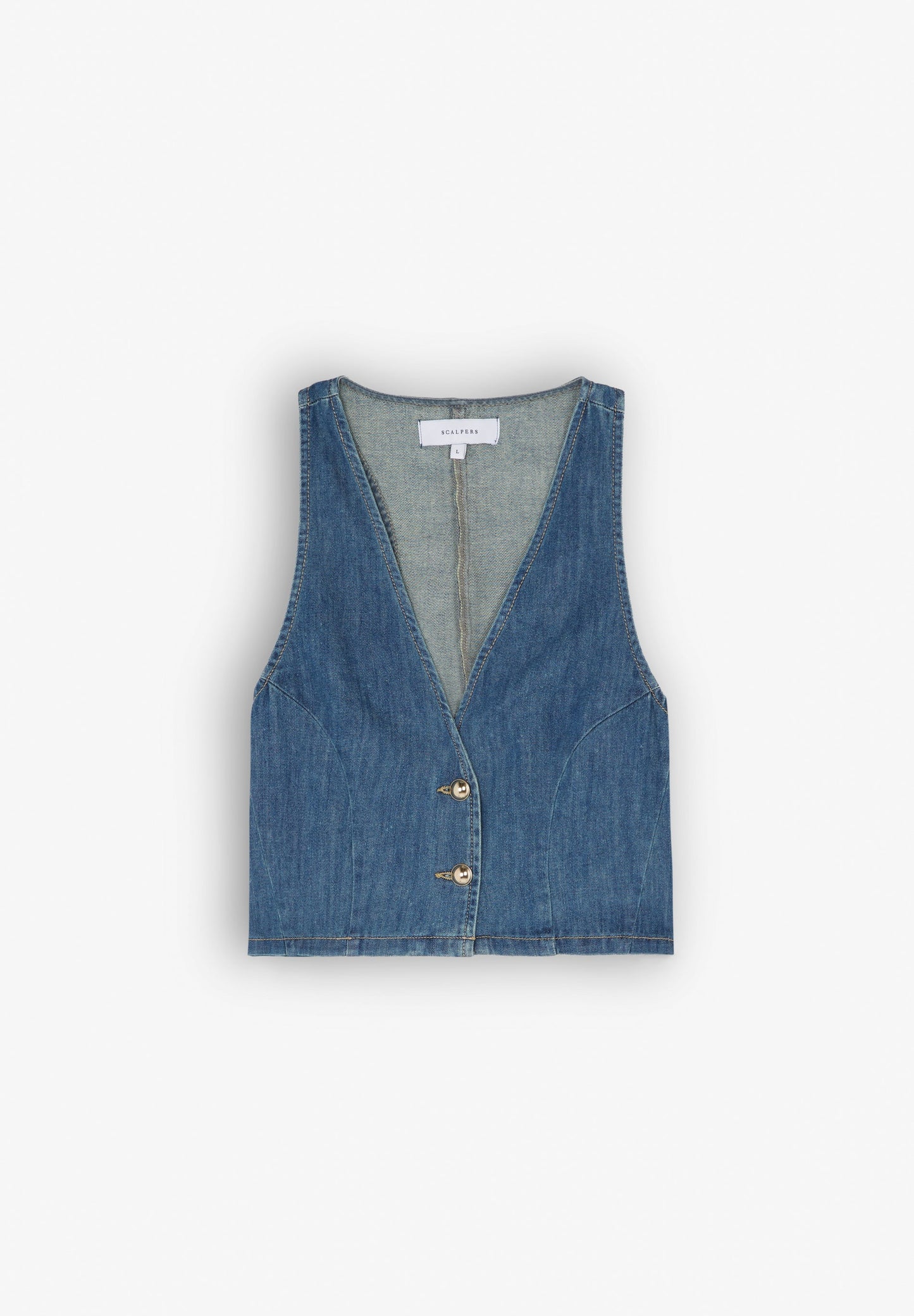 CROPPED DENIM GILET