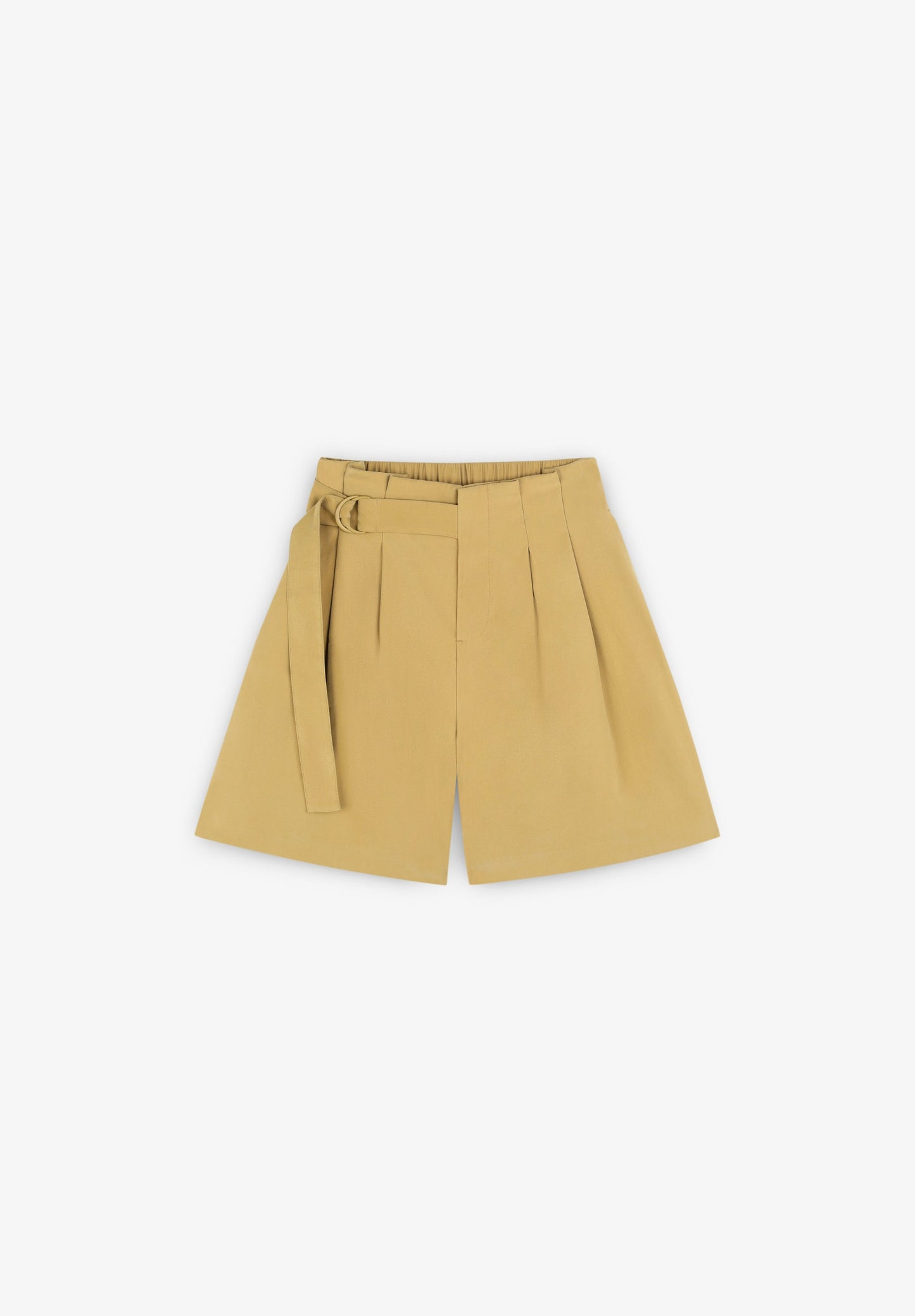 TENCEL BERMUDA SHORTS WITH BELT DETAIL