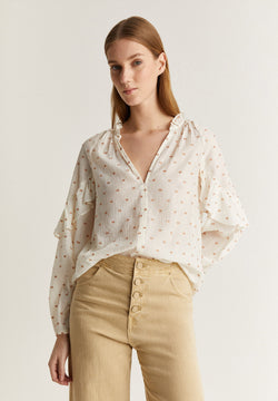 BLOUSE WITH LUREX DETAILS