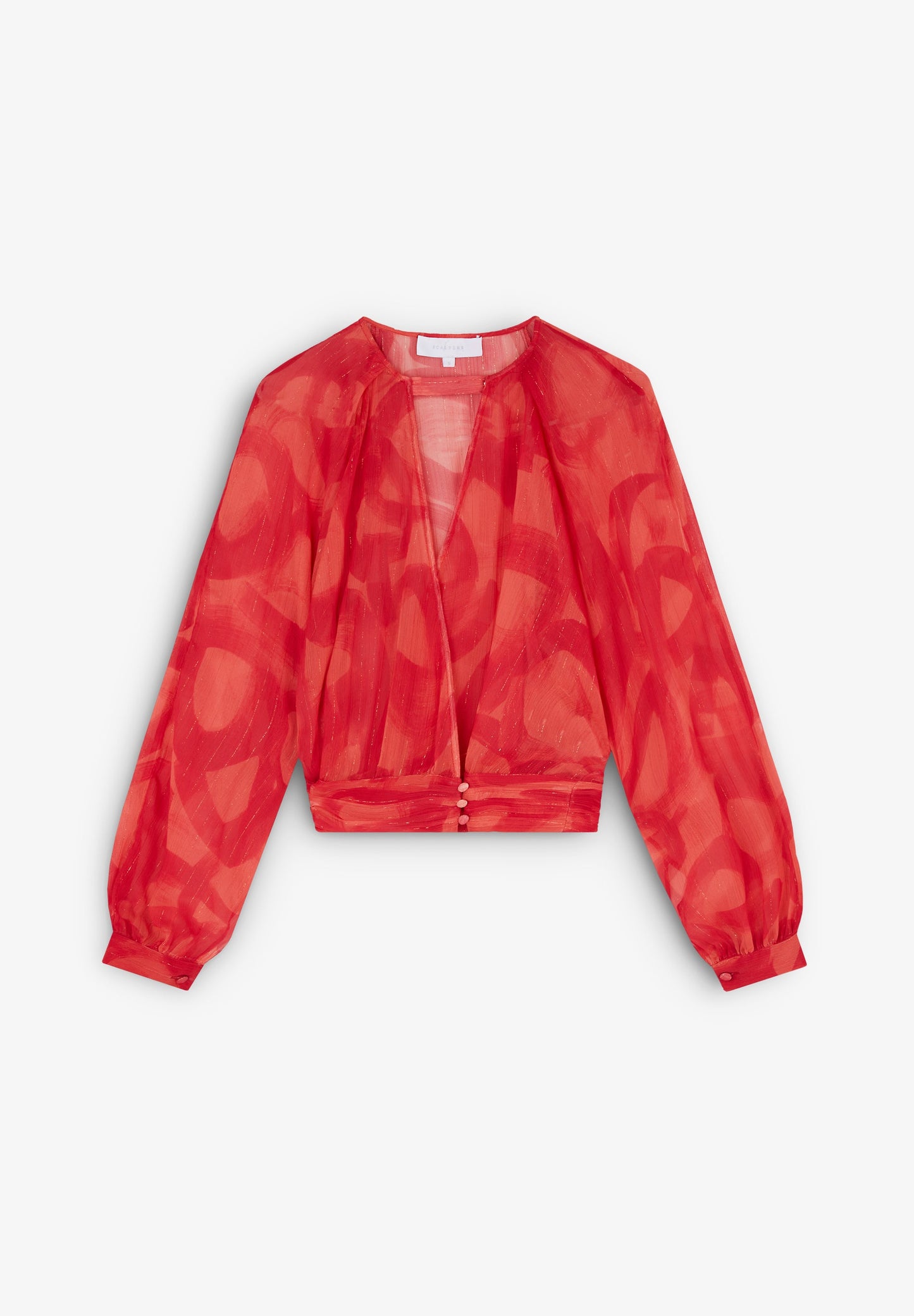 BLOUSE WITH SLIT AND LUREX