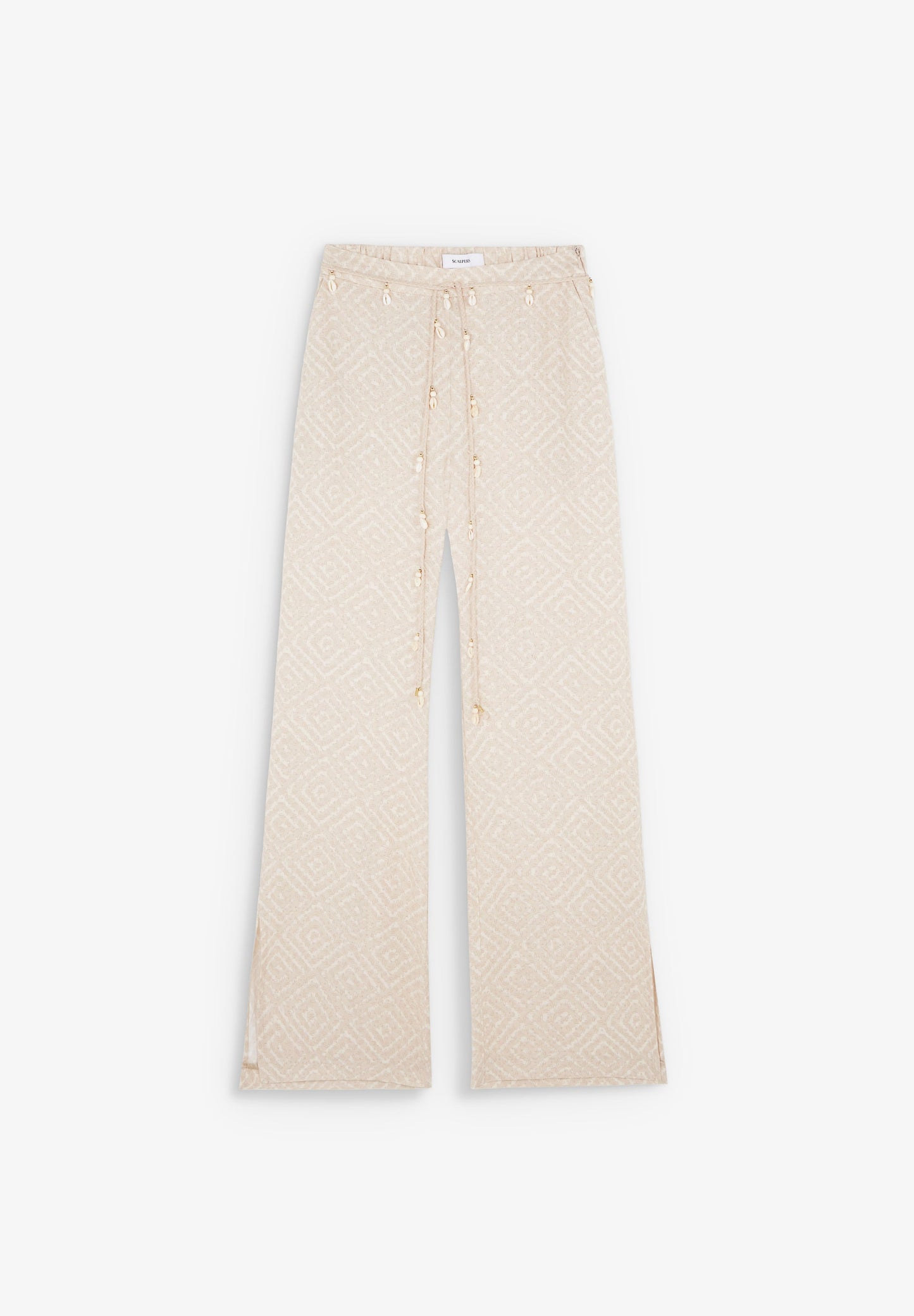 PRINTED LINEN TROUSERS
