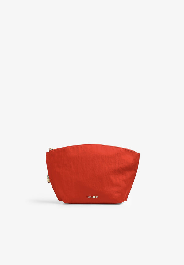 NYLON TOILETRY BAG WITH HANDLE DETAIL