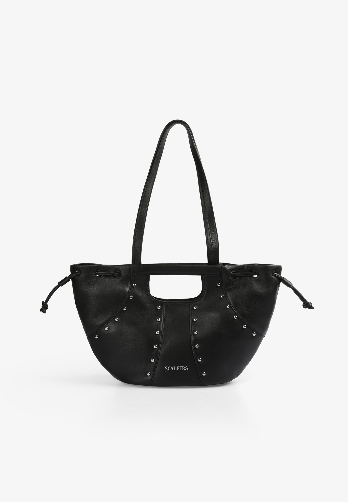 LEATHER SHOULDER BAG WITH STUDS