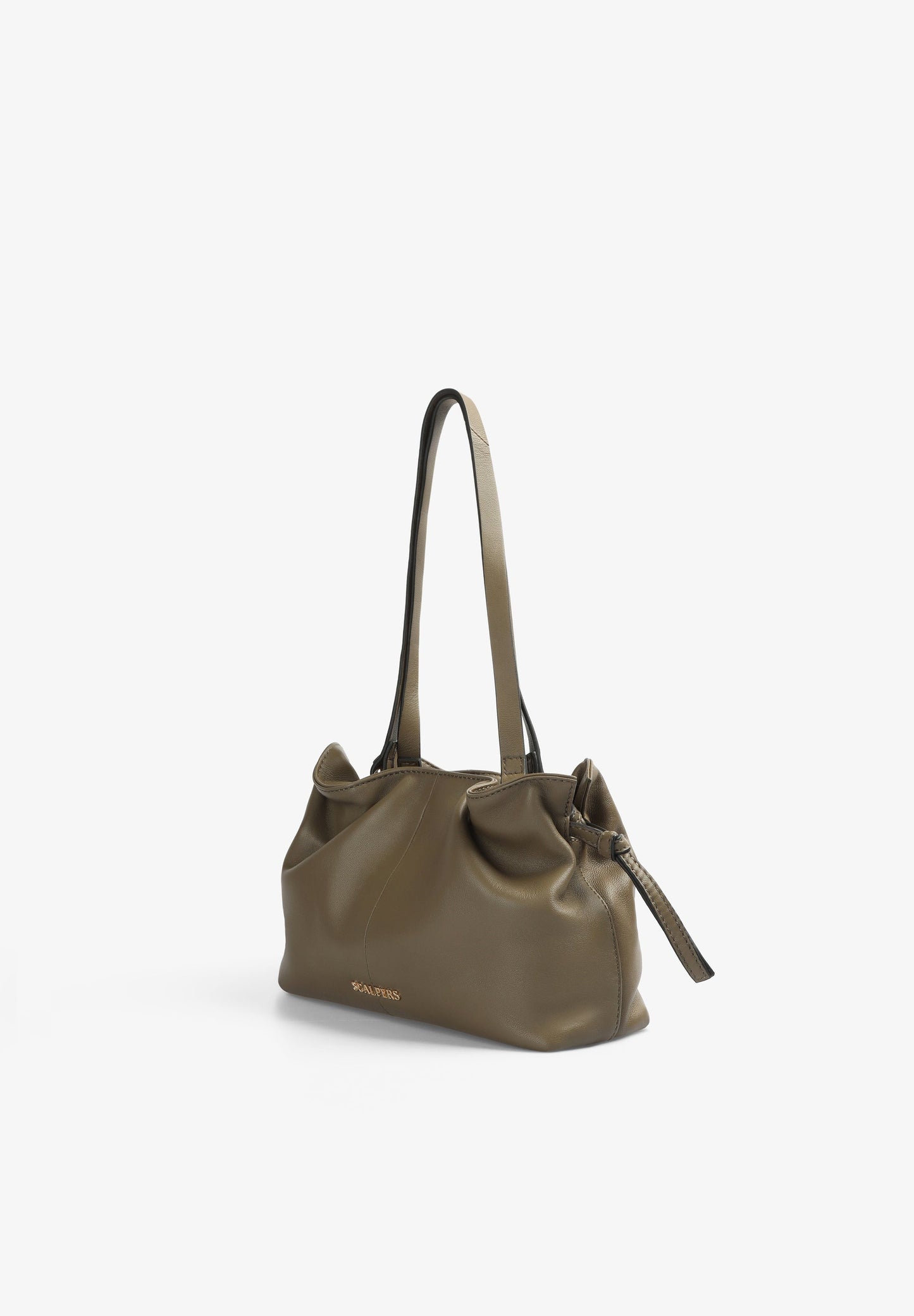 LEATHER BAG WITH GATHERED DETAIL