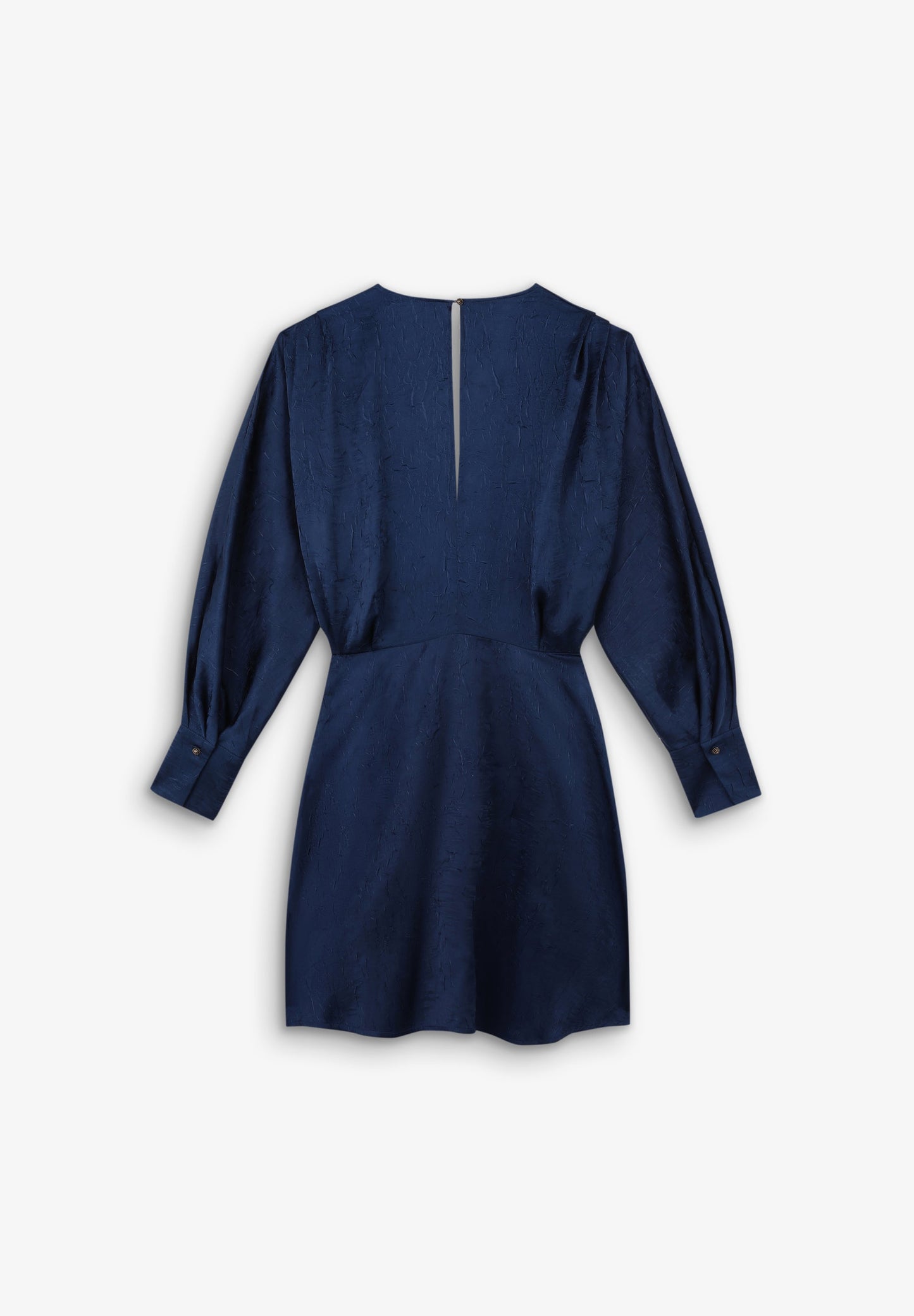 CRINKLE EFFECT SATIN MINI DRESS