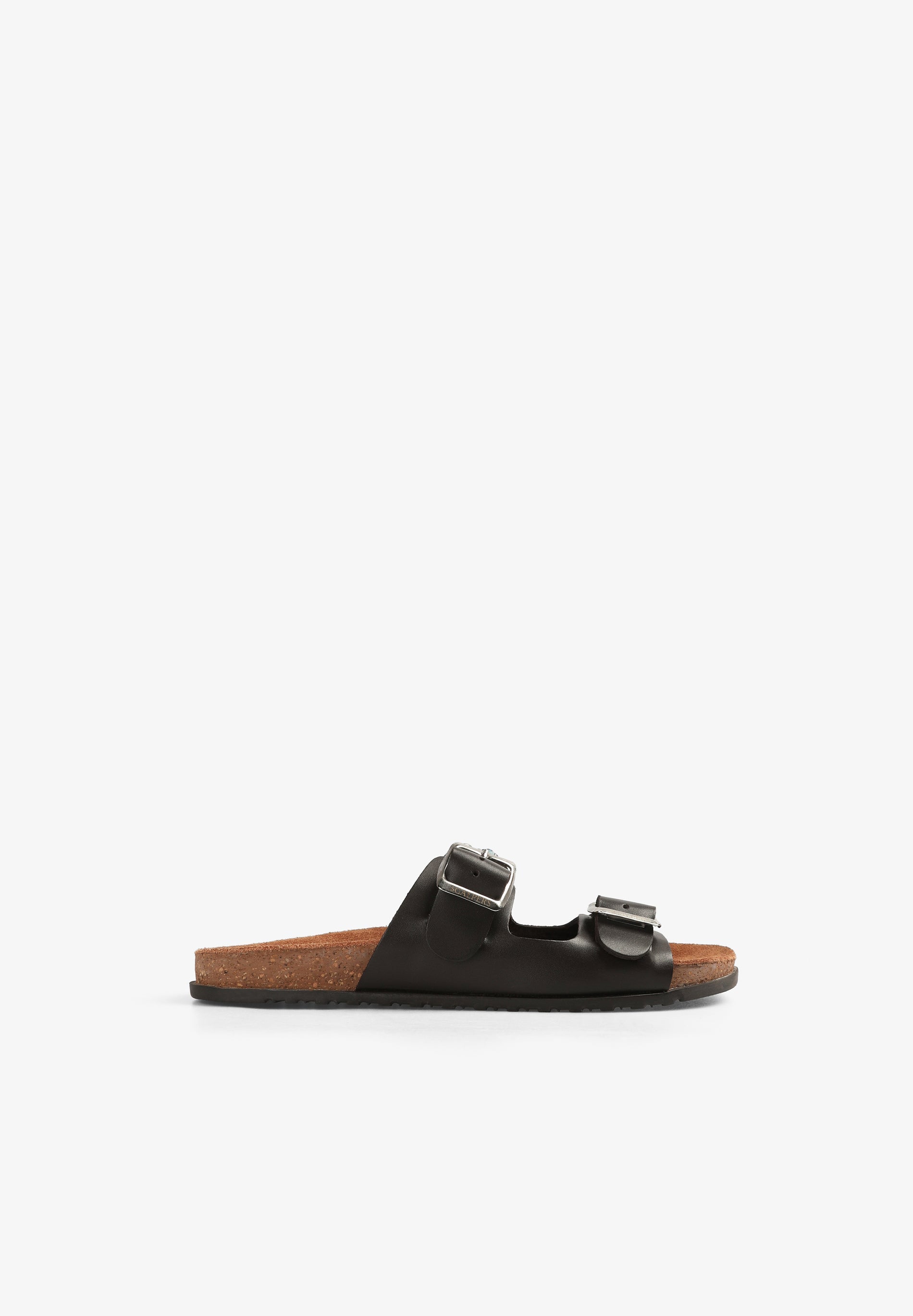 LEATHER SANDALS WITH BUCKLE AND STUDS