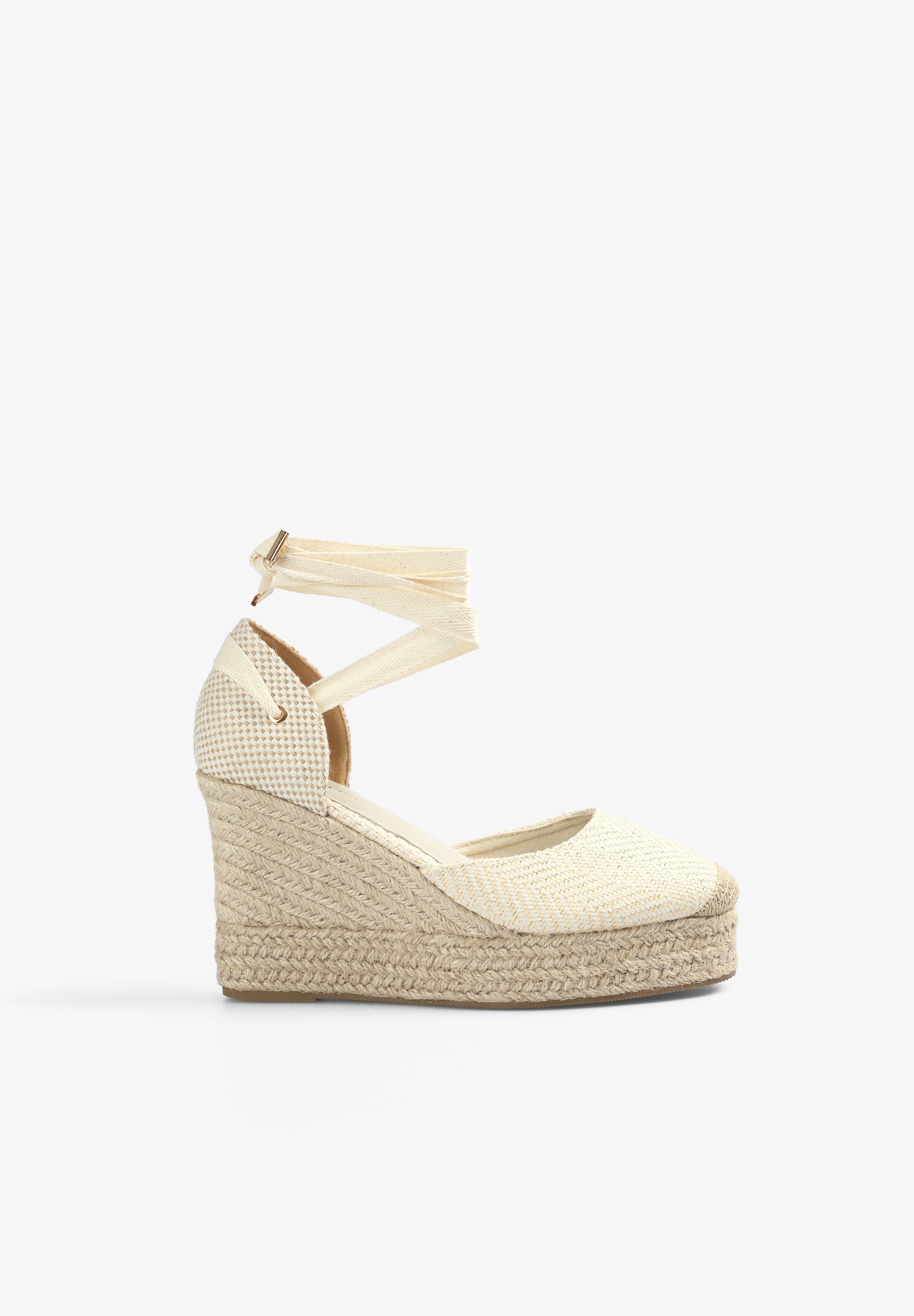 WEDGE ESPADRILLES WITH LUREX DETAIL
