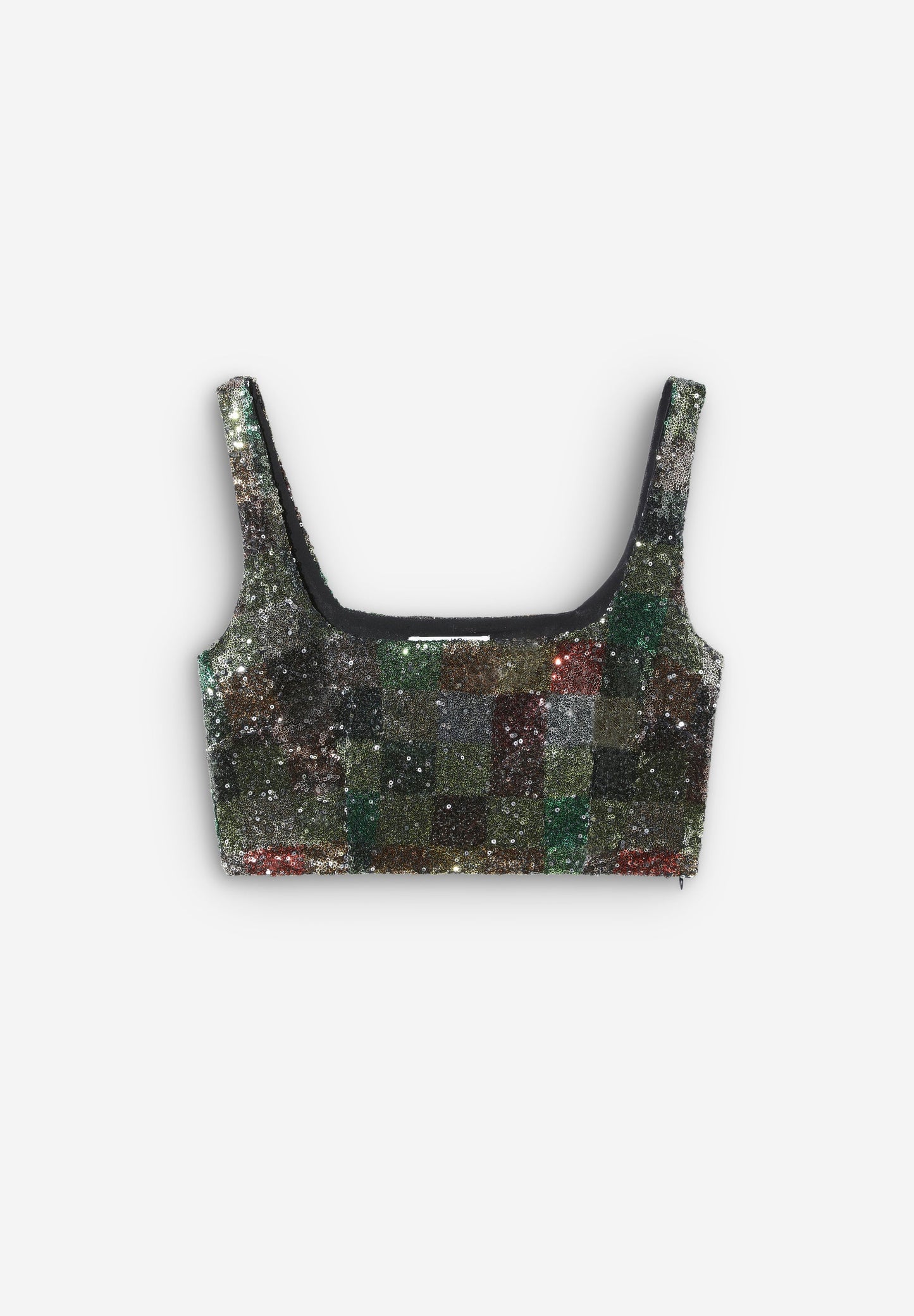 SEQUINNED CHECK TOP