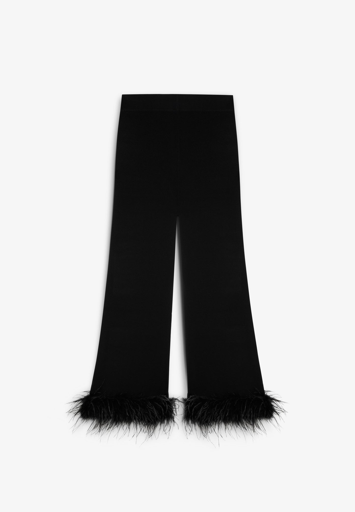 TROUSERS WITH FEATHERED HEM DETAIL