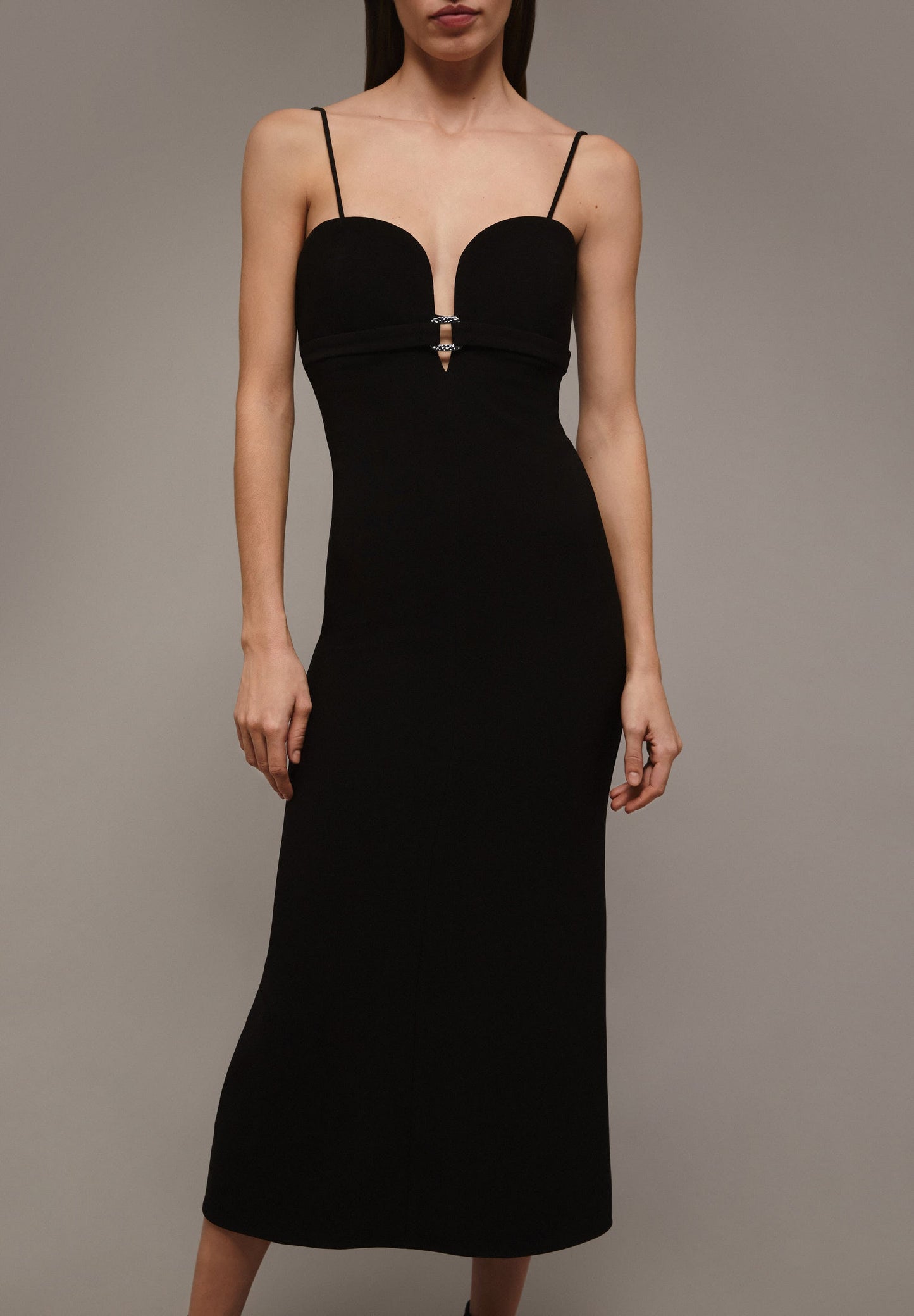 SLIP DRESS WITH BACK ZIP DETAIL