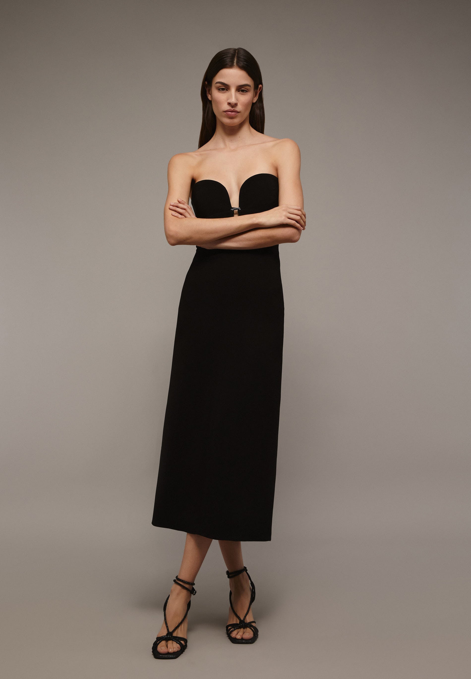 SLIP DRESS WITH BACK ZIP DETAIL