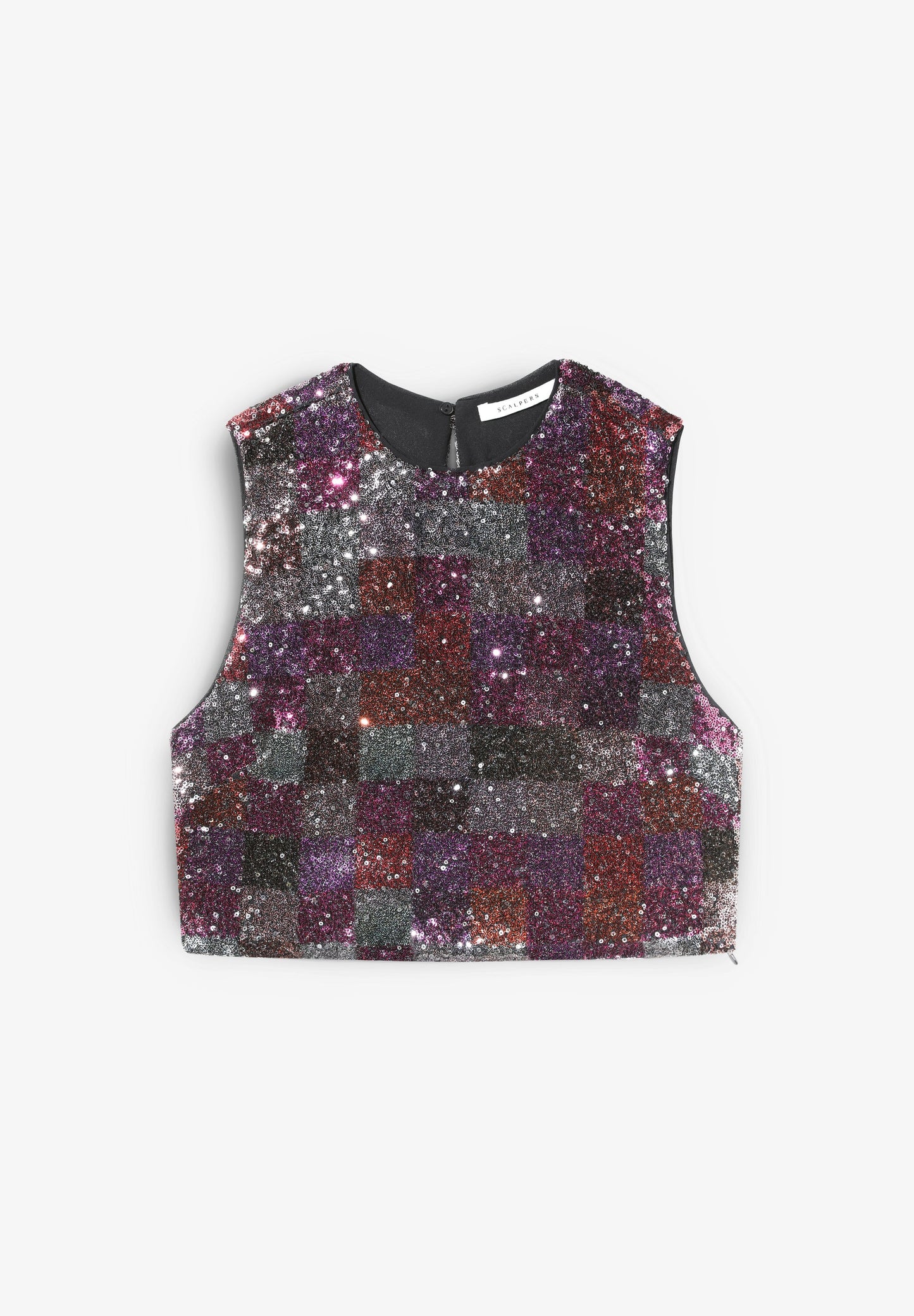 SEQUINNED CHECK MINI TOP
