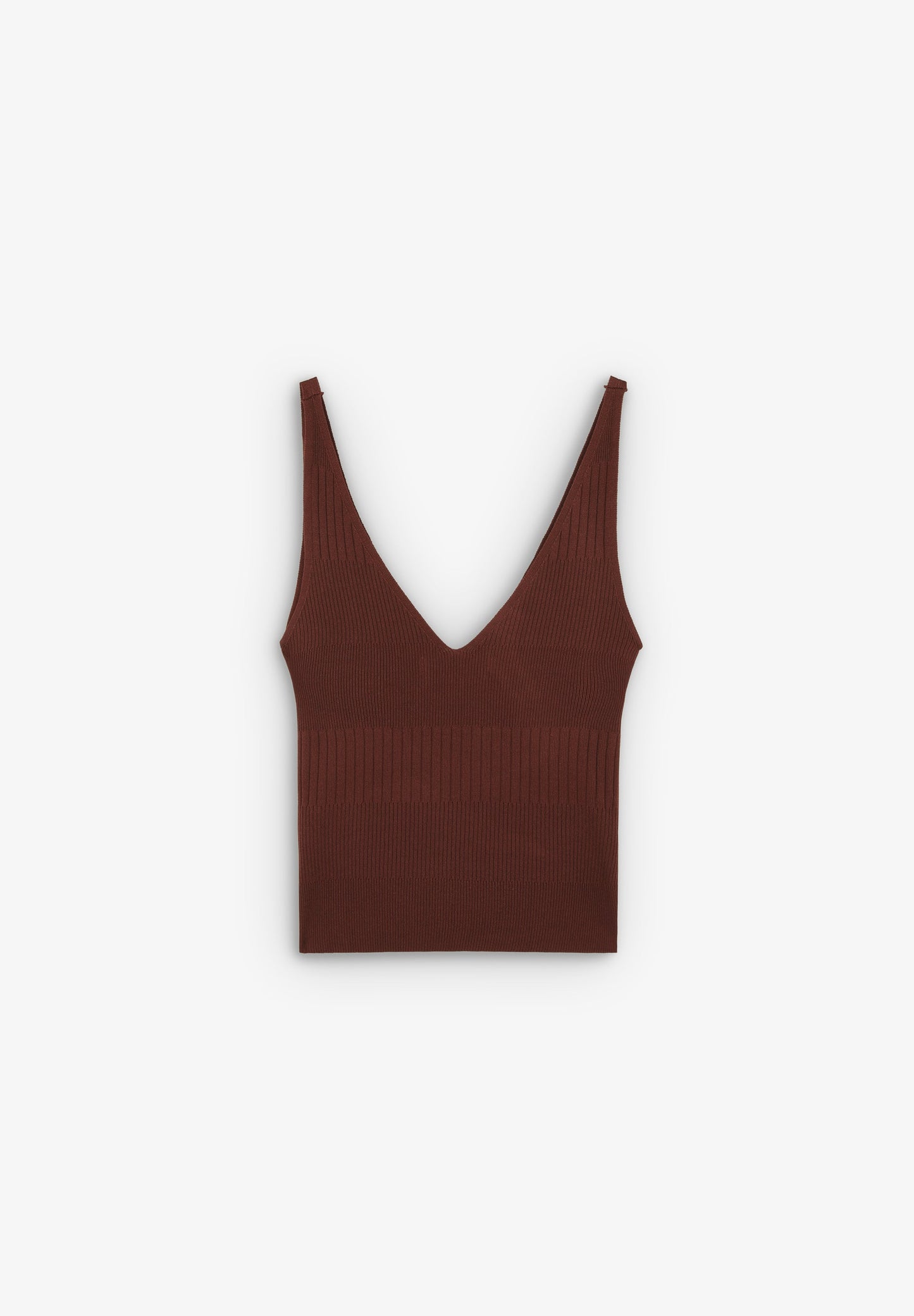 RIBBED CROSSED KNIT TOP