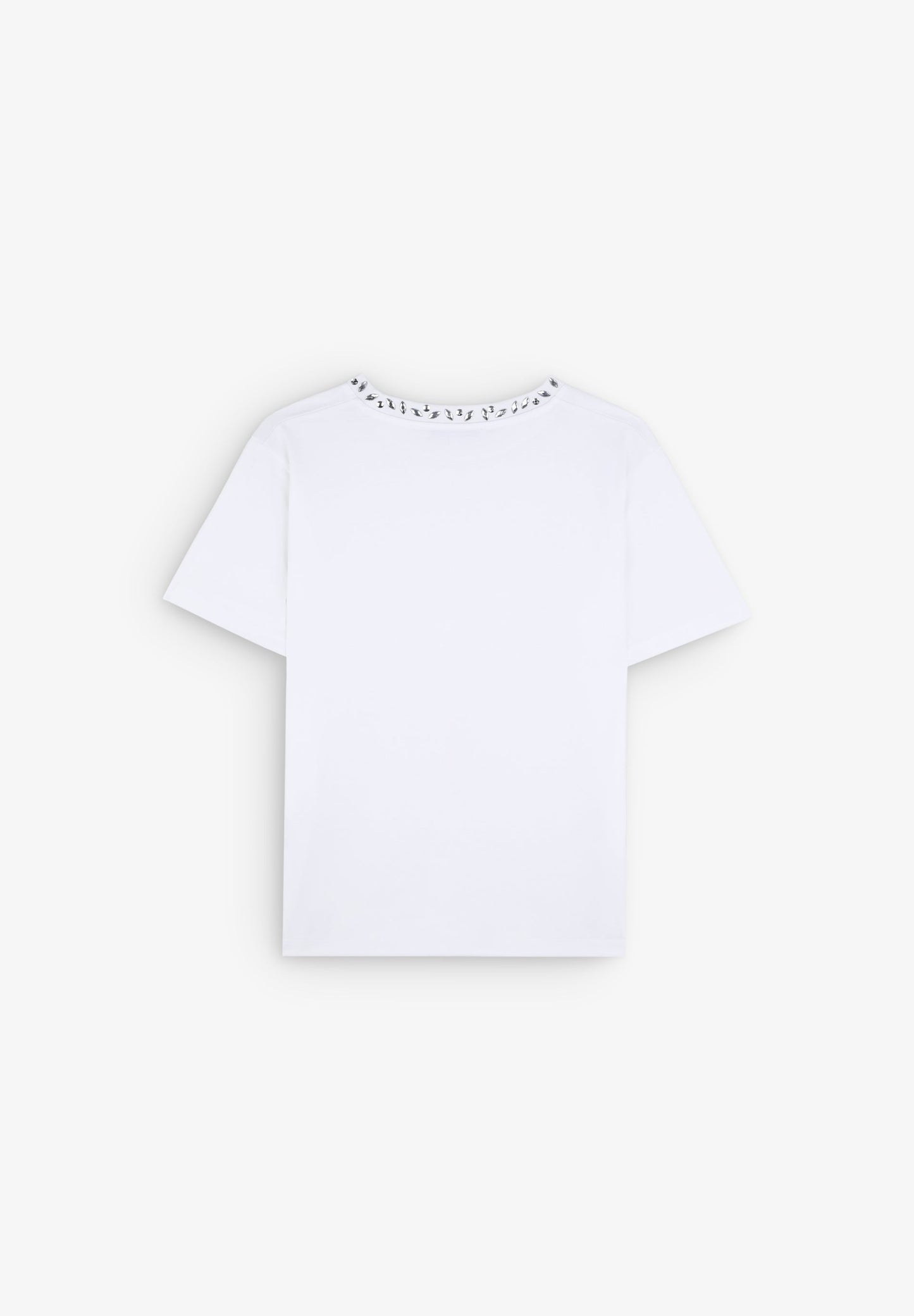 T-SHIRT WITH GLASS ON THE COLLAR