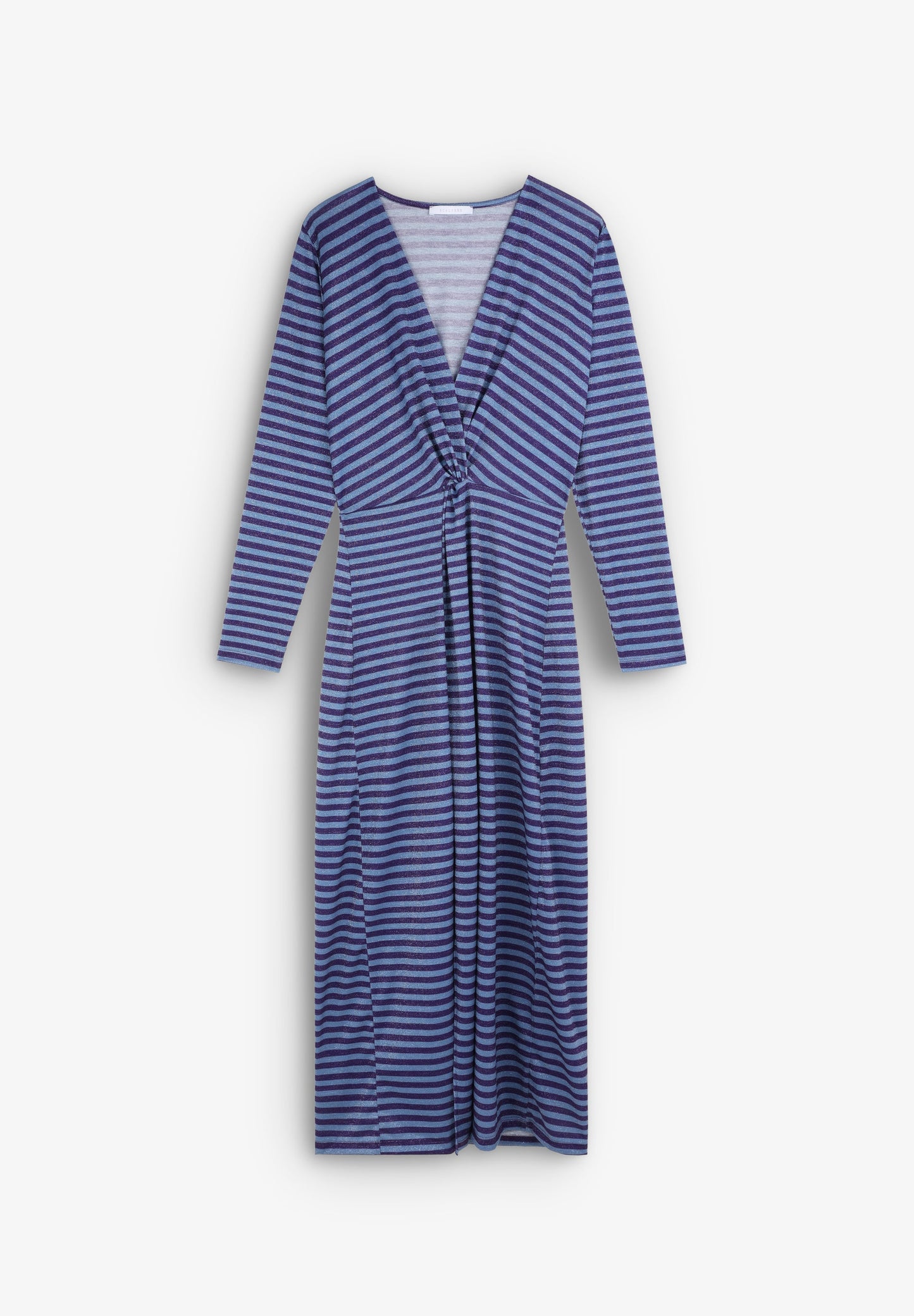 STRIPED DRESS WITH LUREX