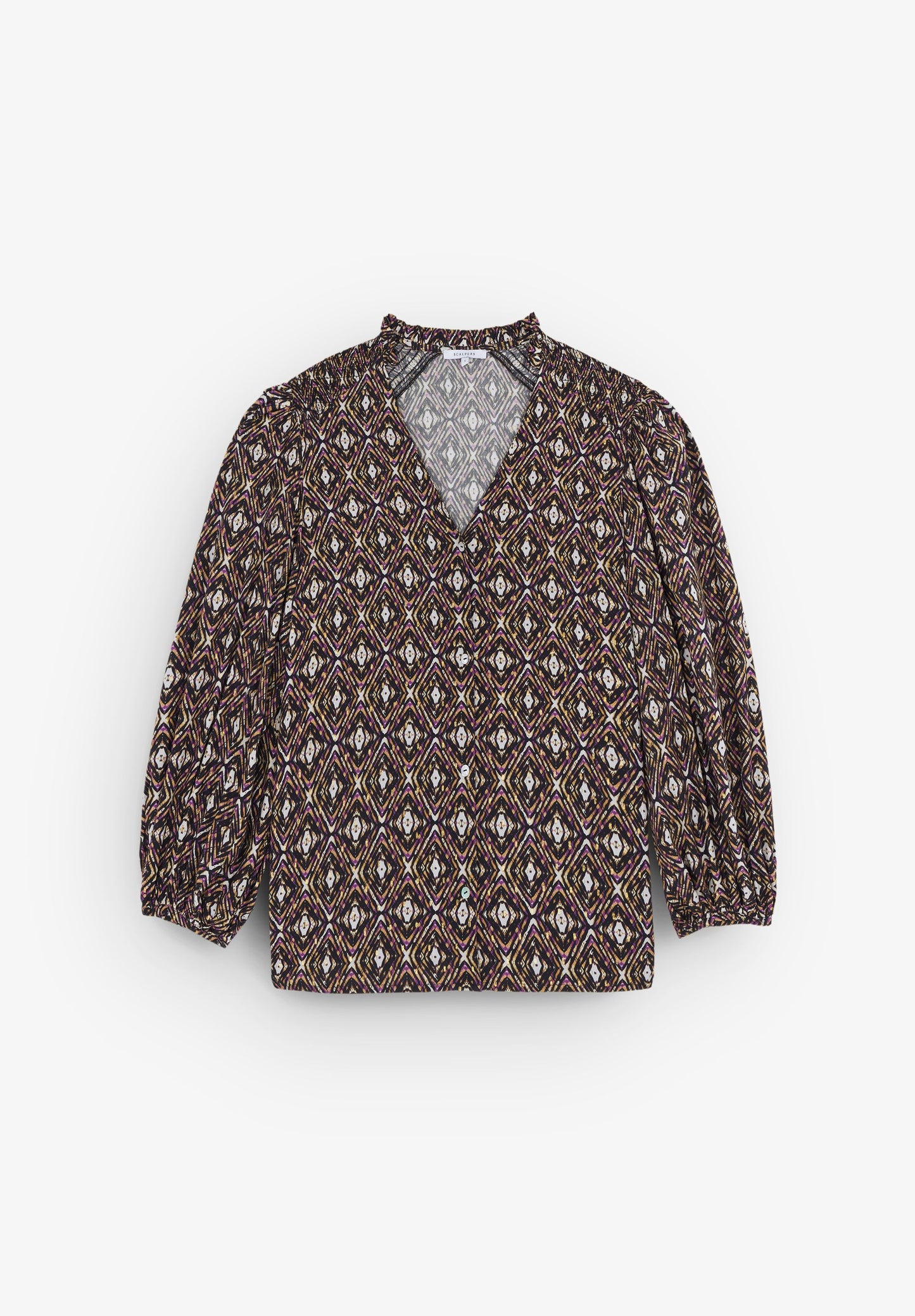 PRINT BLOUSE WITH LUREX DETAIL