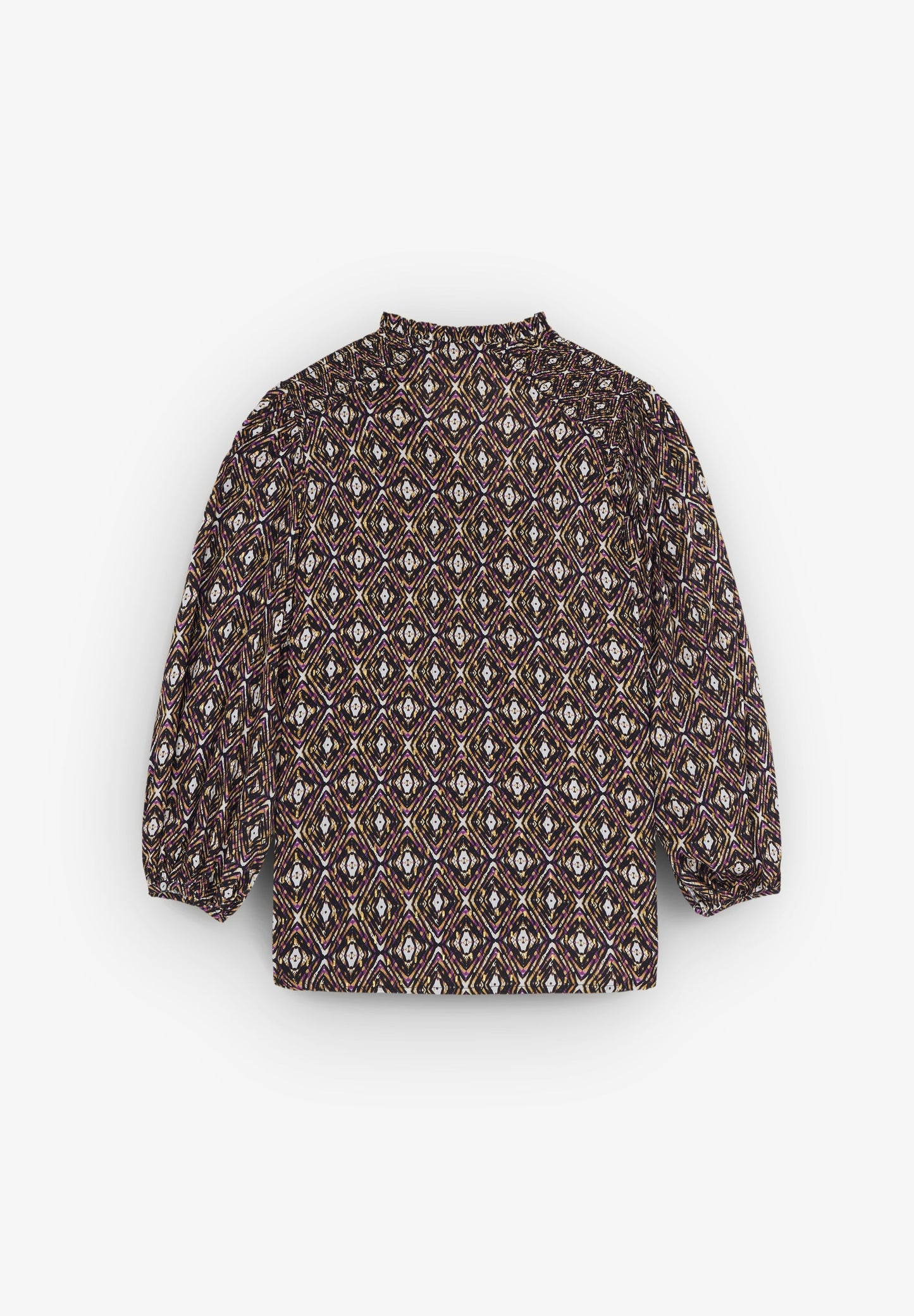 PRINT BLOUSE WITH LUREX DETAIL