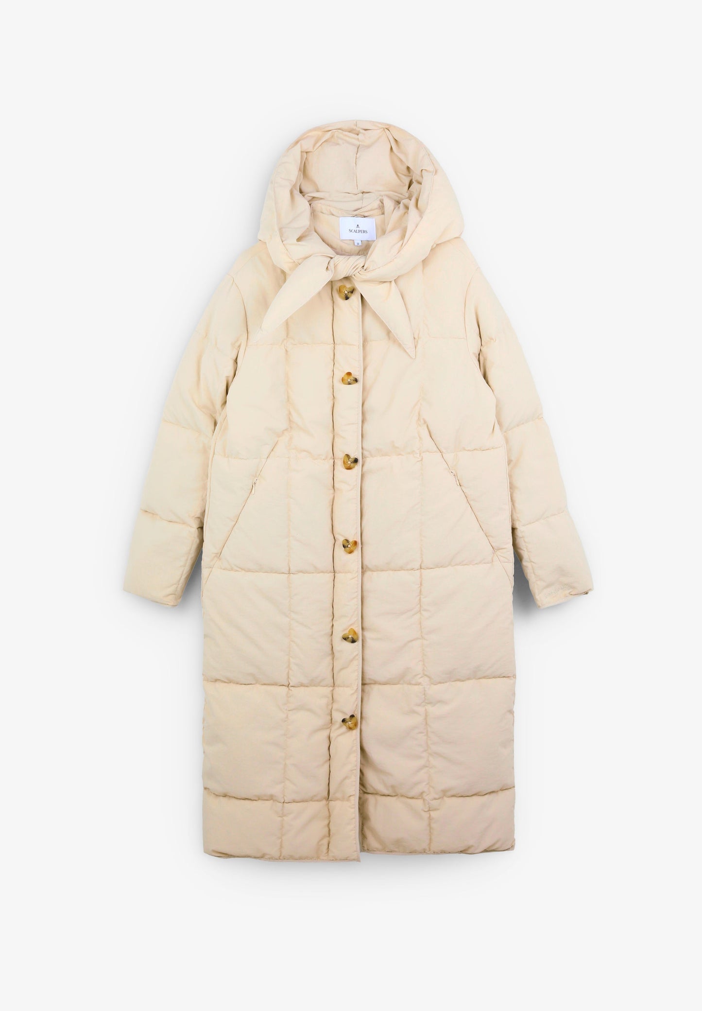 BOW HOODIE PUFFER COAT