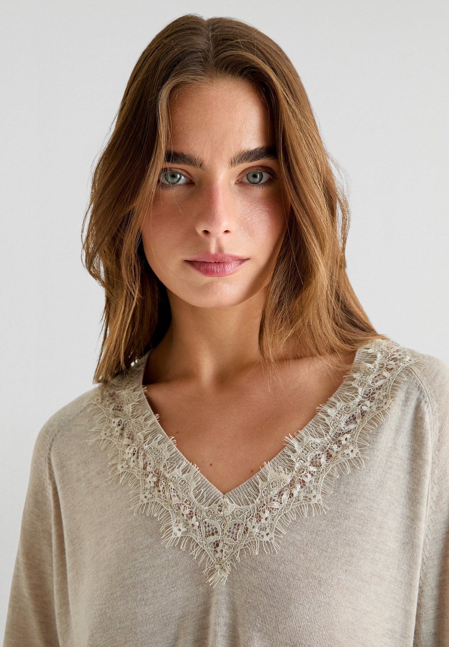 LACE DETAIL SWEATER