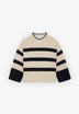 STRIPED SWEATER WITH FLARED SLEEVES
