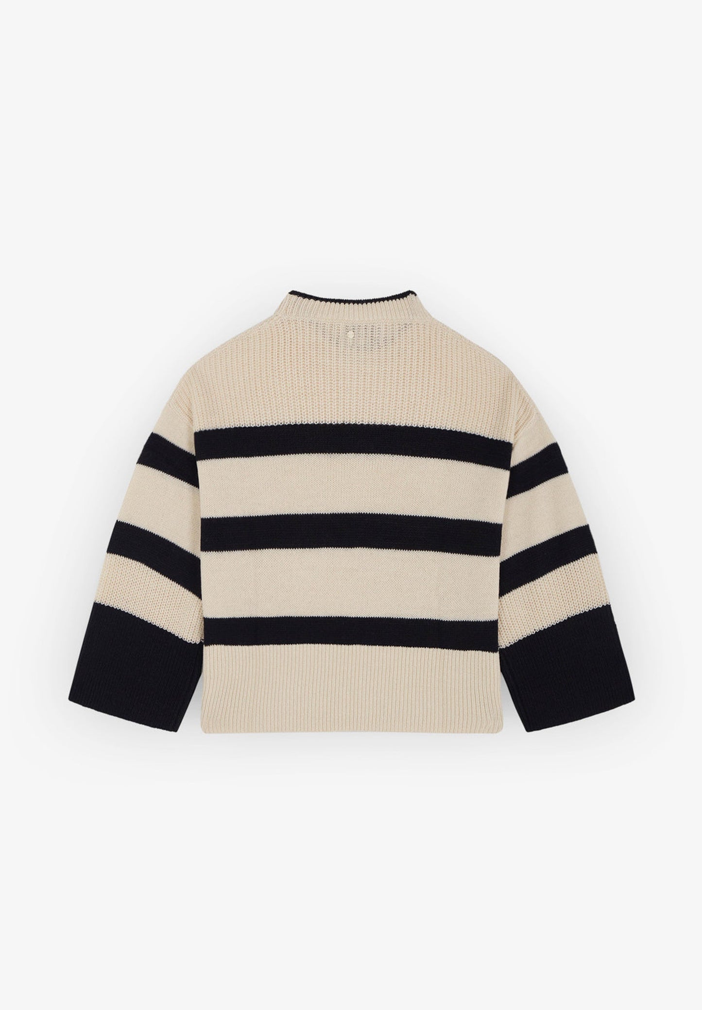 STRIPED SWEATER WITH FLARED SLEEVES