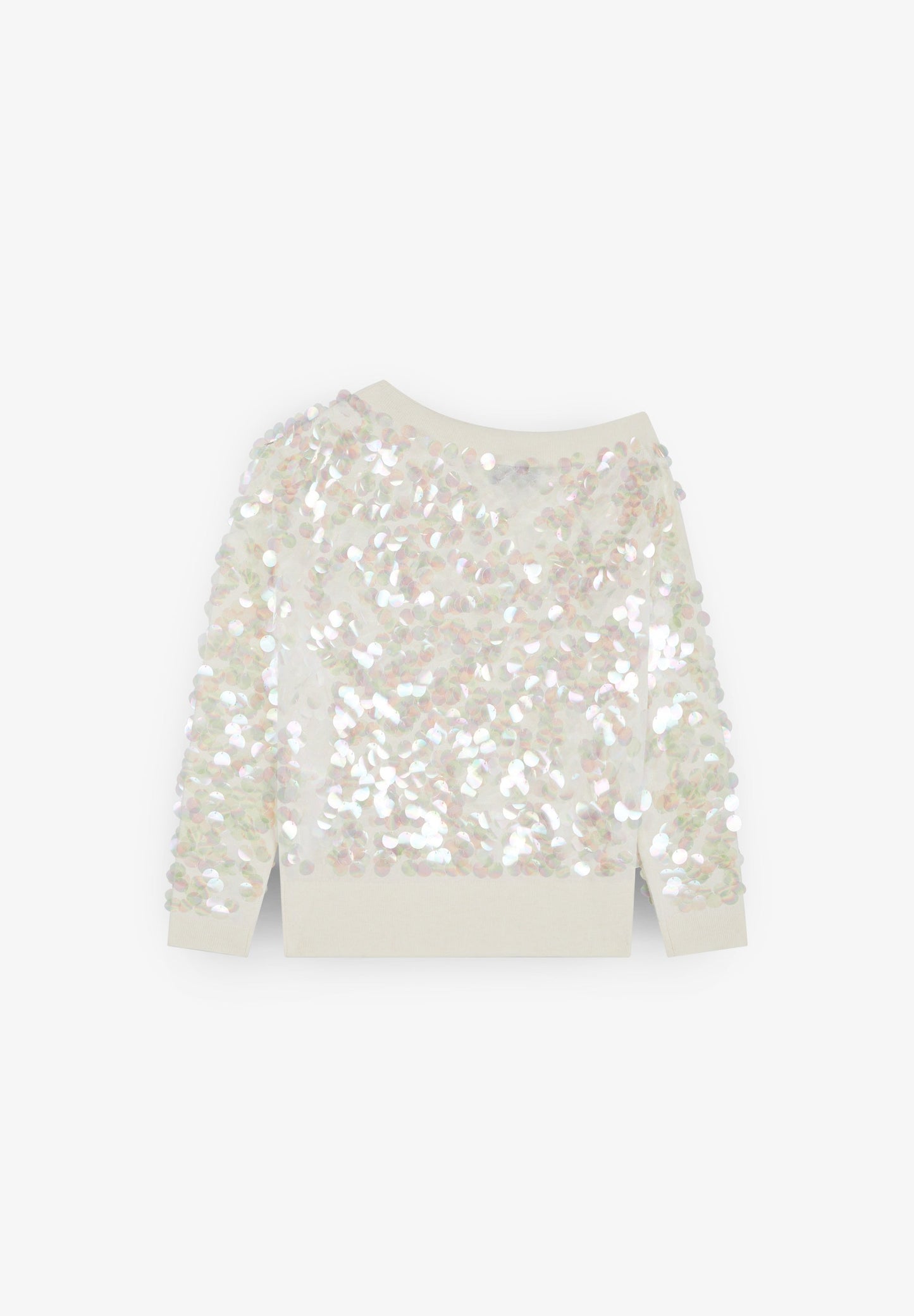 SEQUINNED ASYMMETRIC SWEATER