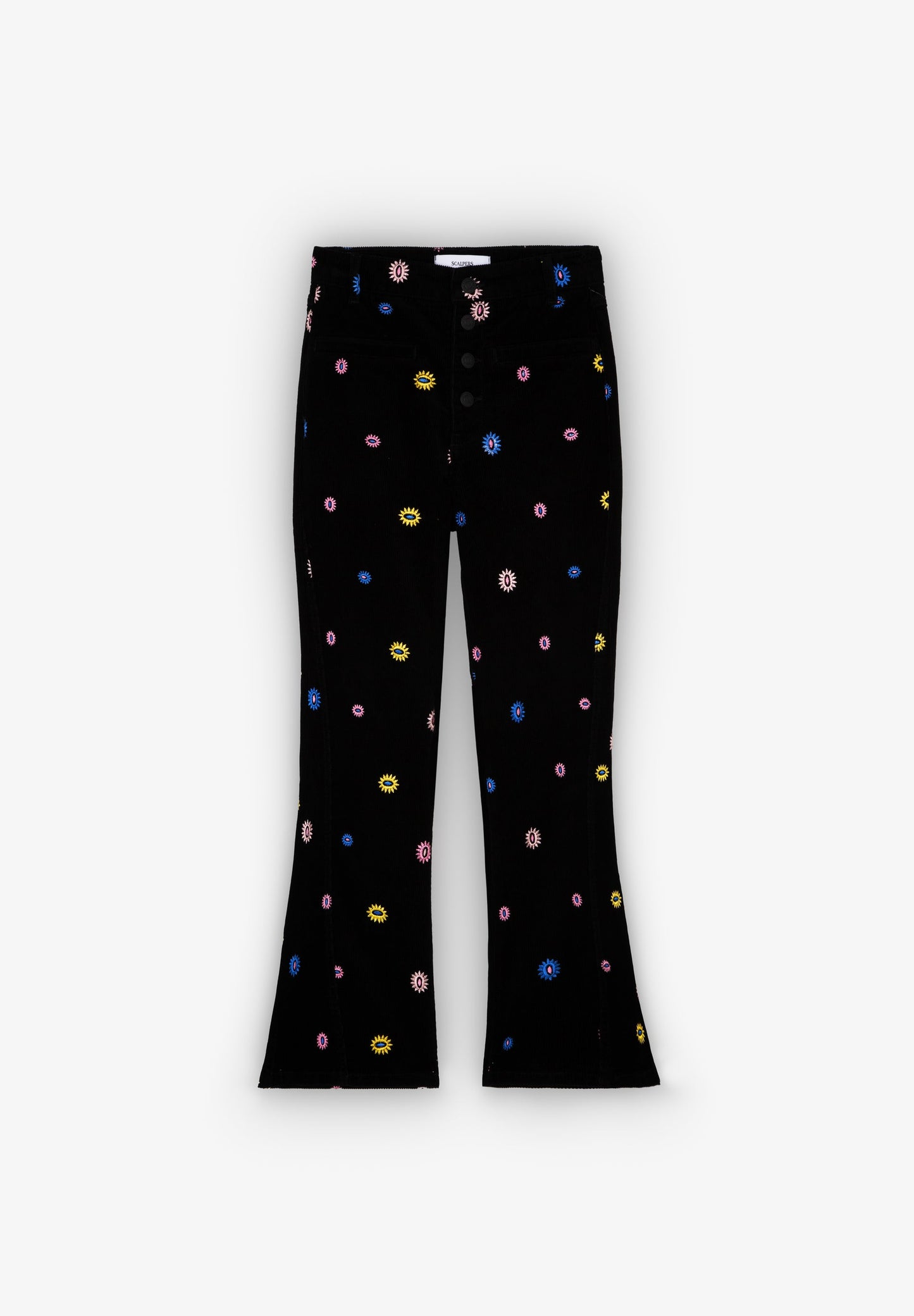 CORDUROY EMBROIDERED TROUSERS