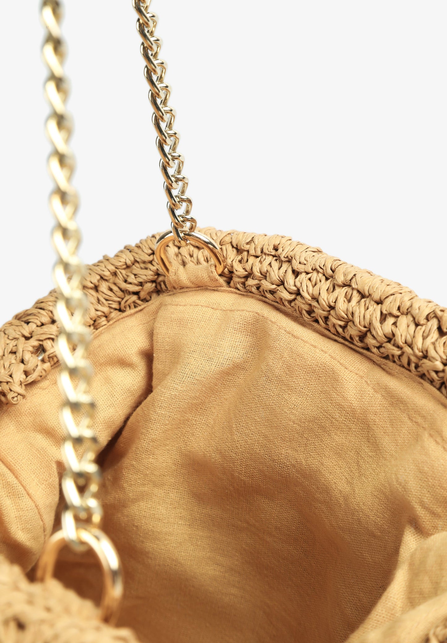 RAFFIA CLUTCH BAG WITH BEADS DETAIL