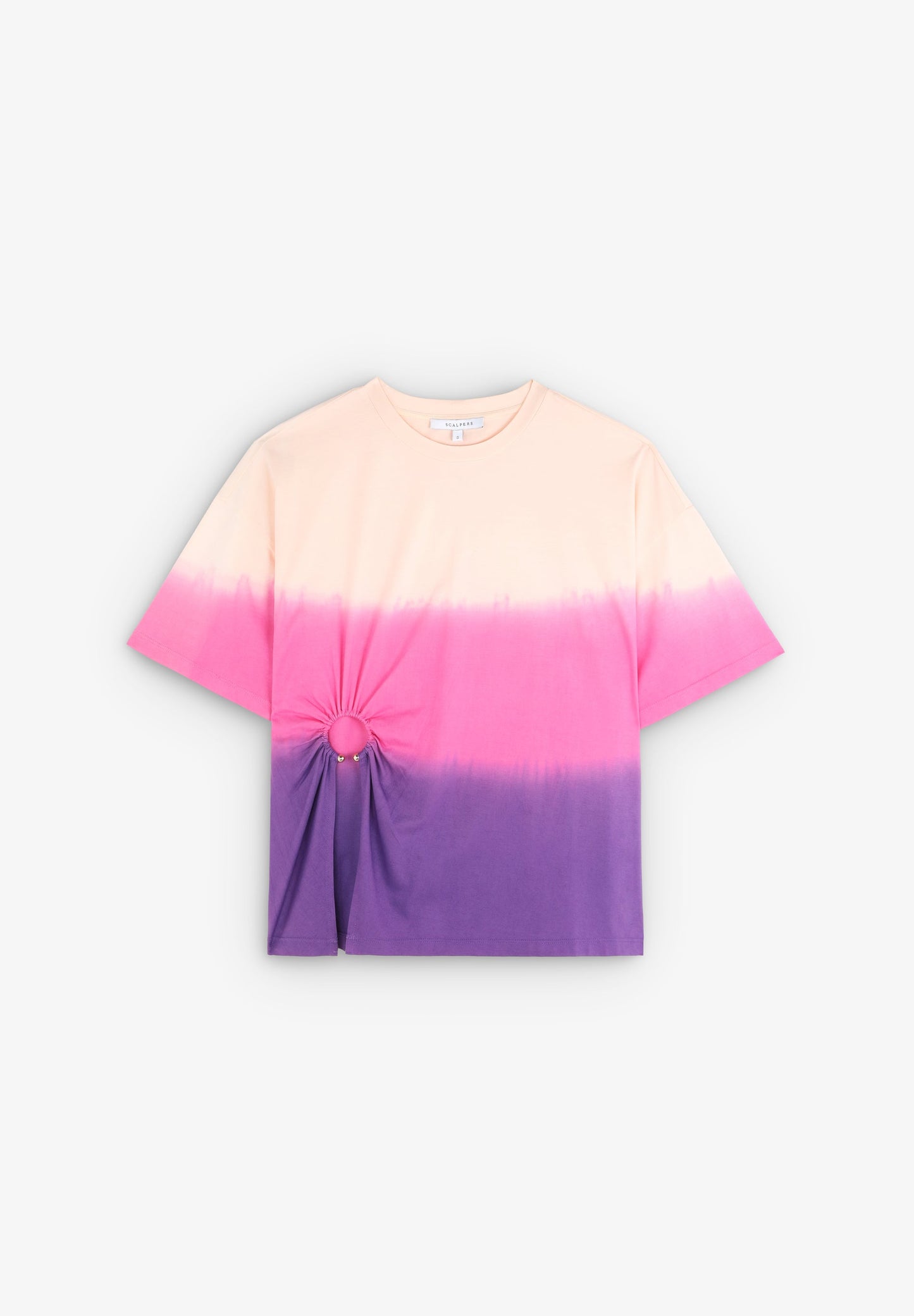 T-SHIRT WITH FRONT BUTTONHOLE DETAIL