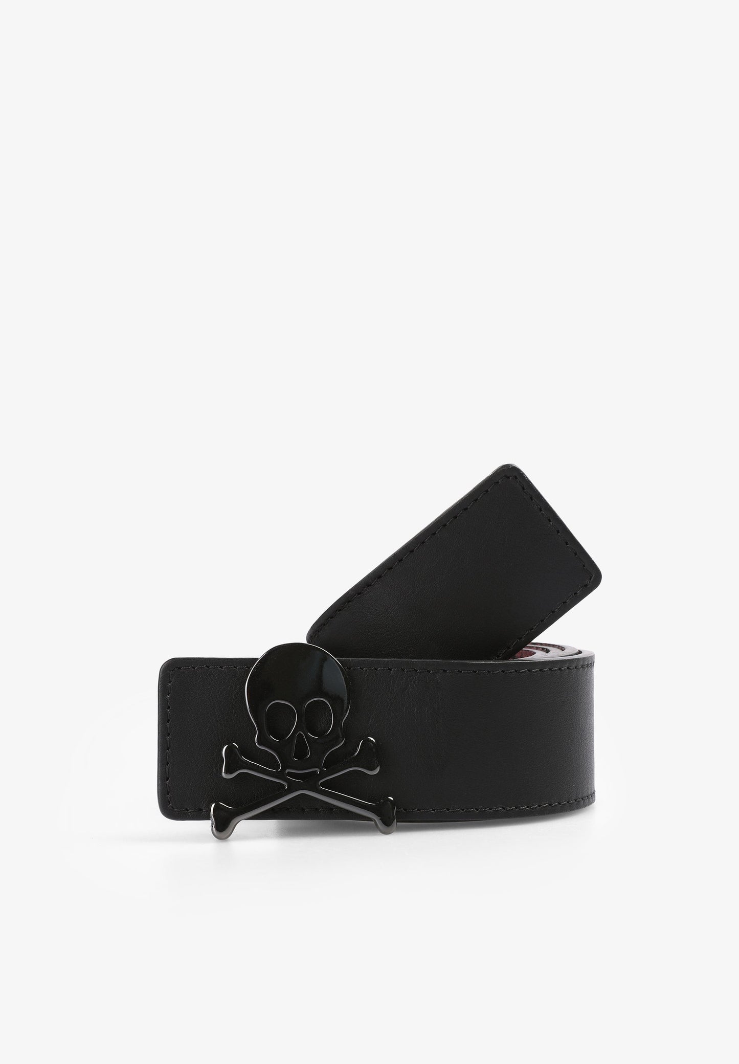 REVERSIBLE BELT WITH SKULL