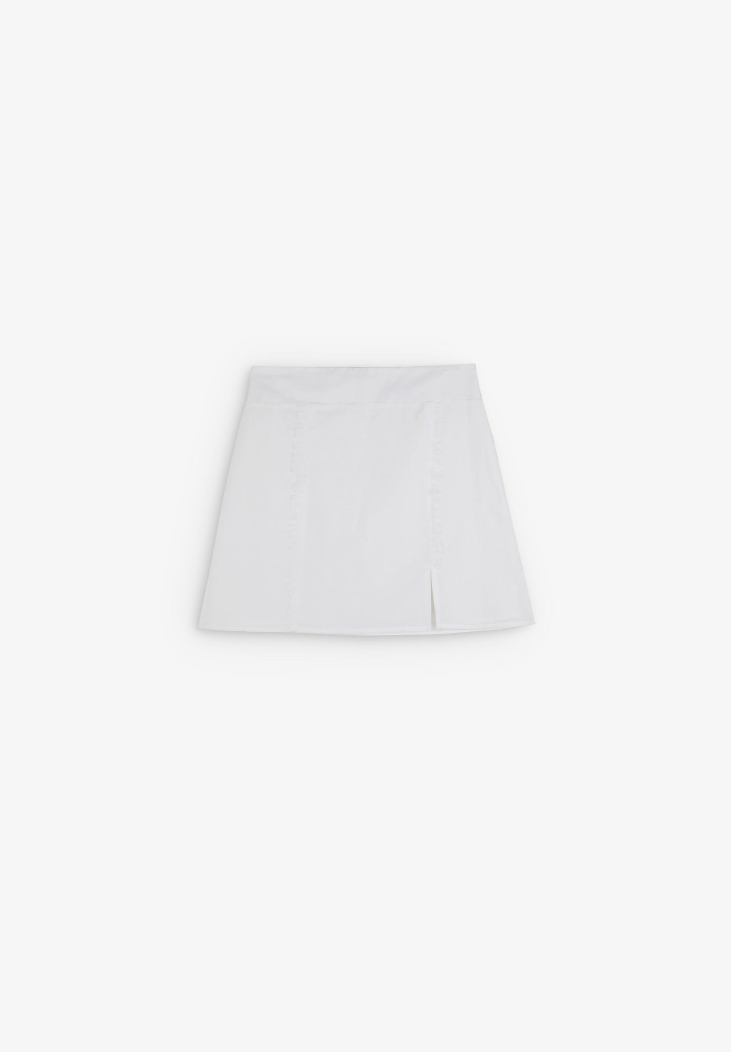 FRAYED LINEN MINI SKIRT