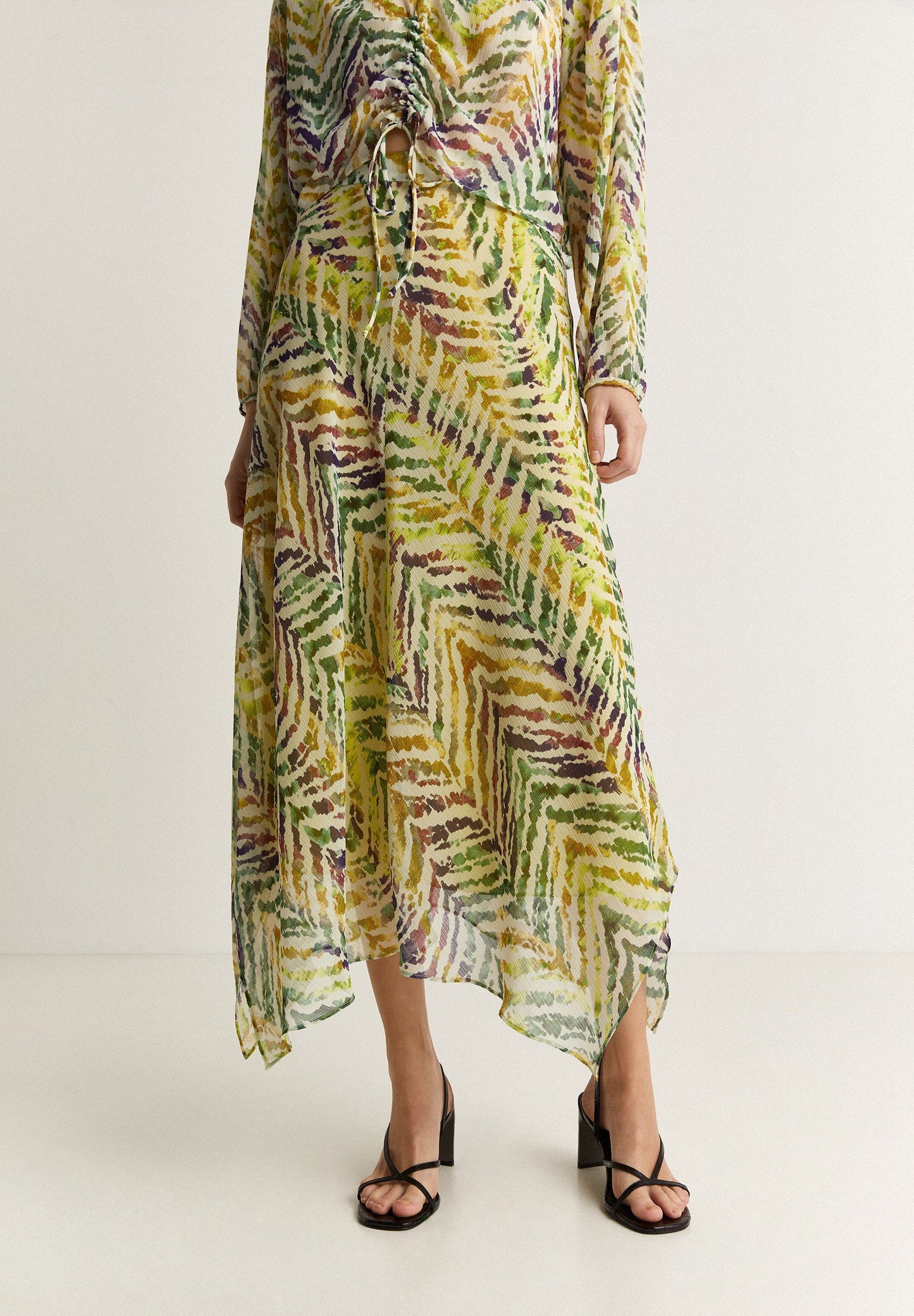 ZEBRA PRINT MIDI SKIRT