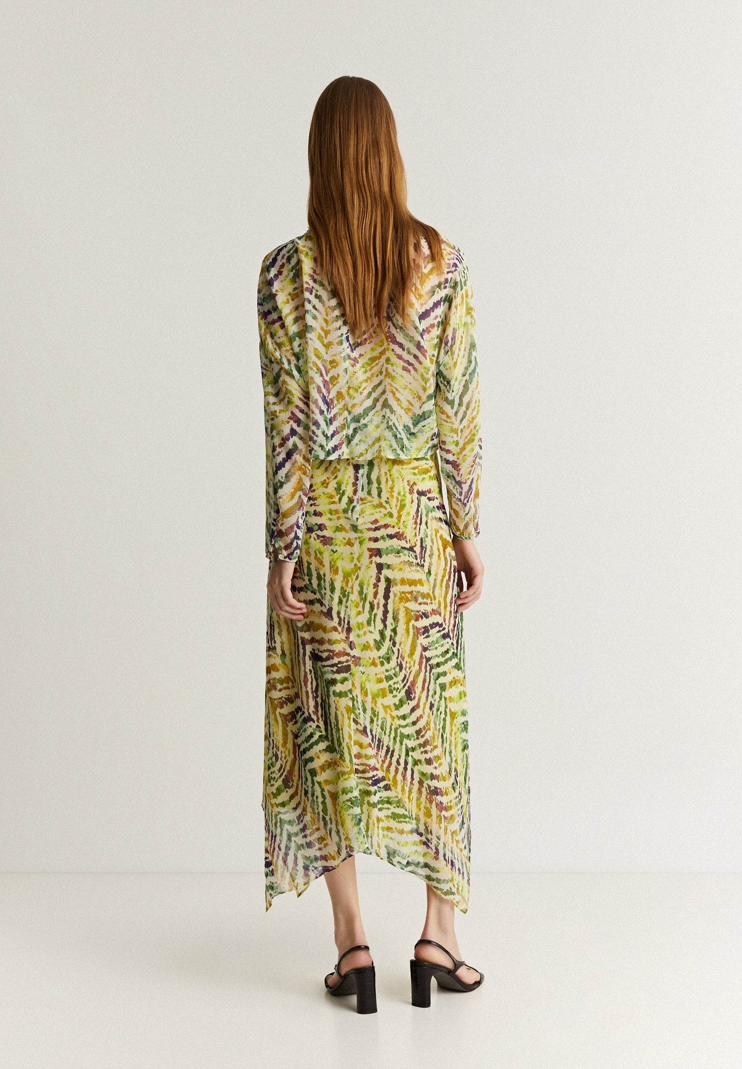 ZEBRA PRINT MIDI SKIRT