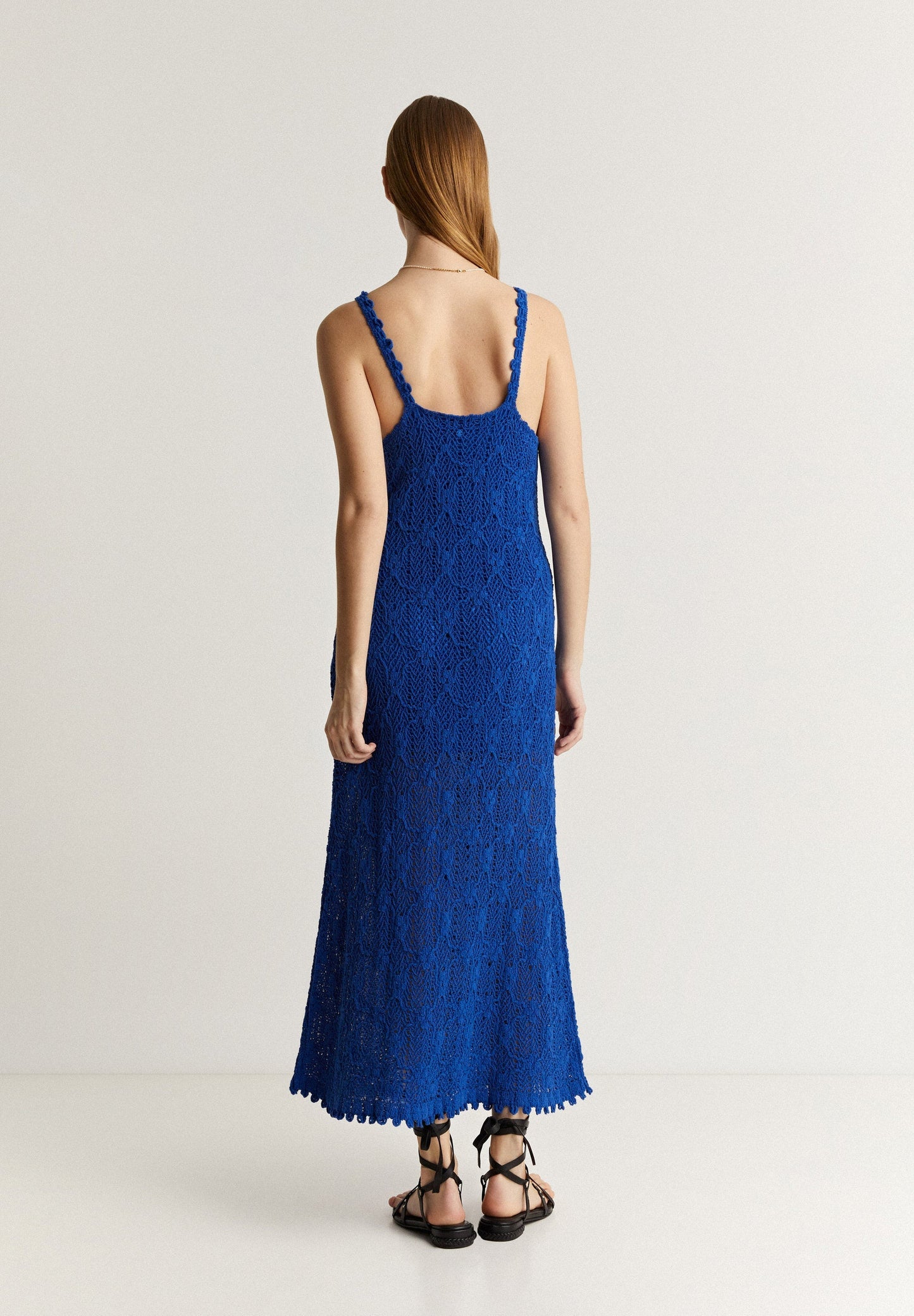 MIDI CROCHET DRESS WITH STRAPS