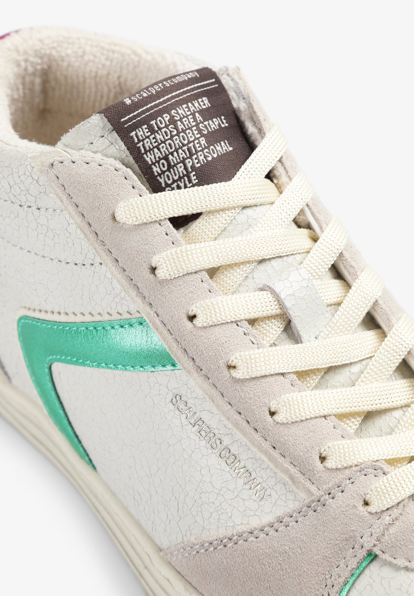 HIGH TOP SNEAKERS WITH METALLIC DETAILS