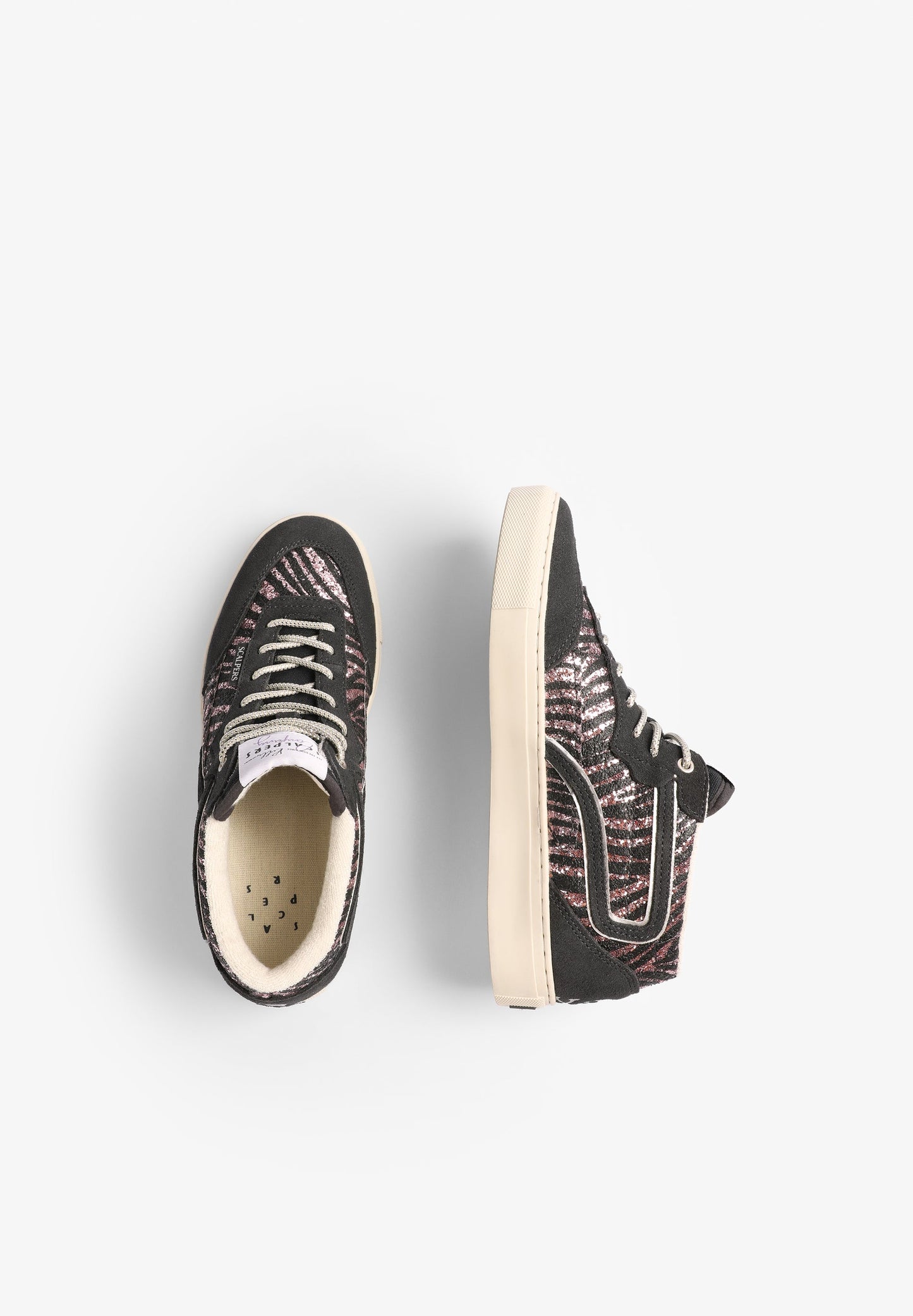 ANIMAL PRINT GLITTER SNEAKERS