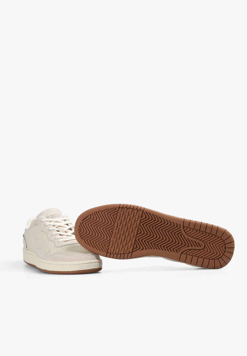 SNEAKERS IN NAPPA LEATHER WITH EMBOSSED DETAIL