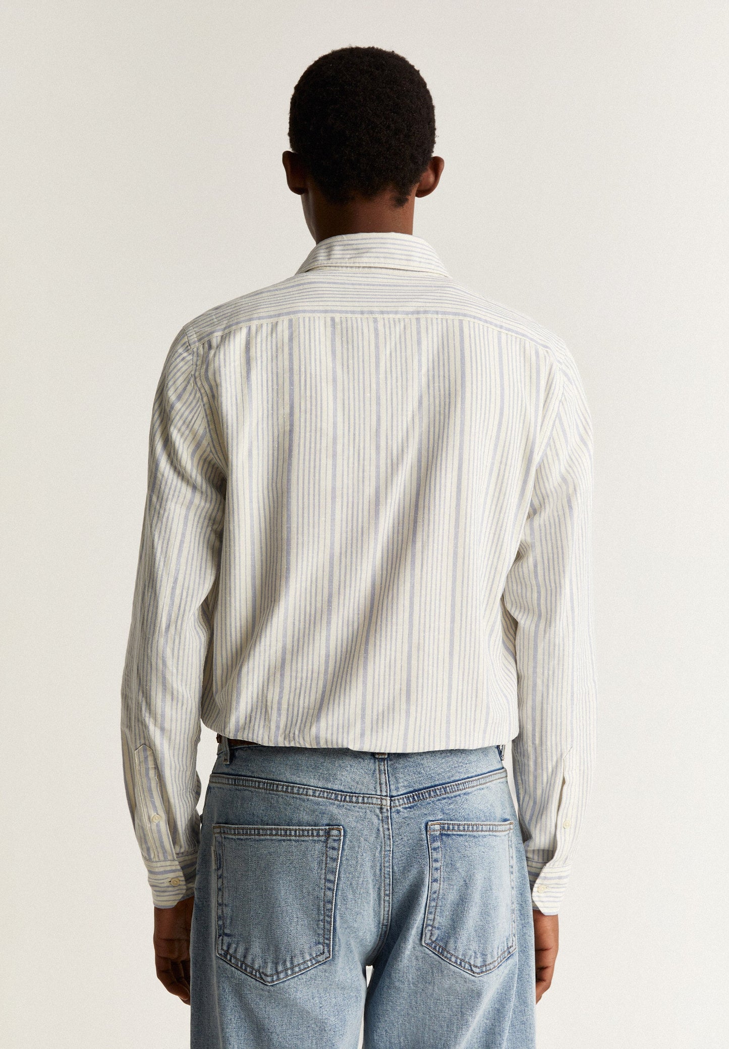 STRIPED SHIRT WITH SKULL AND PLACKET