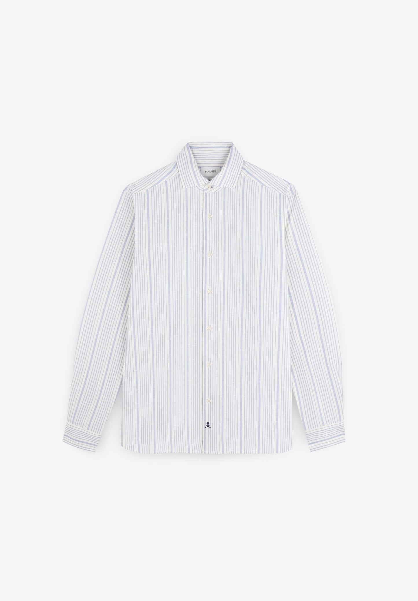 STRIPED SHIRT WITH SKULL AND PLACKET