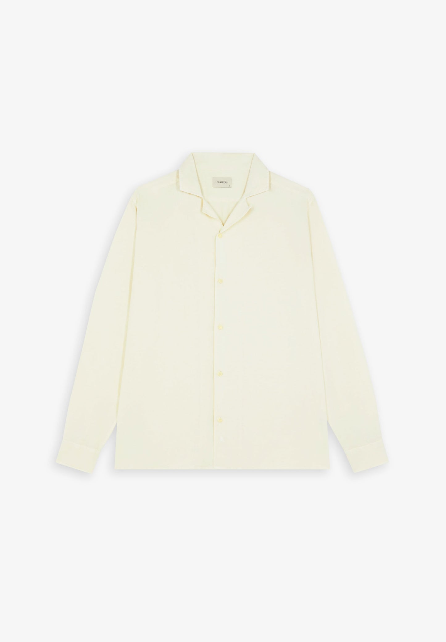 LINEN SHIRT WITH PYJAMA-STYLE COLLAR