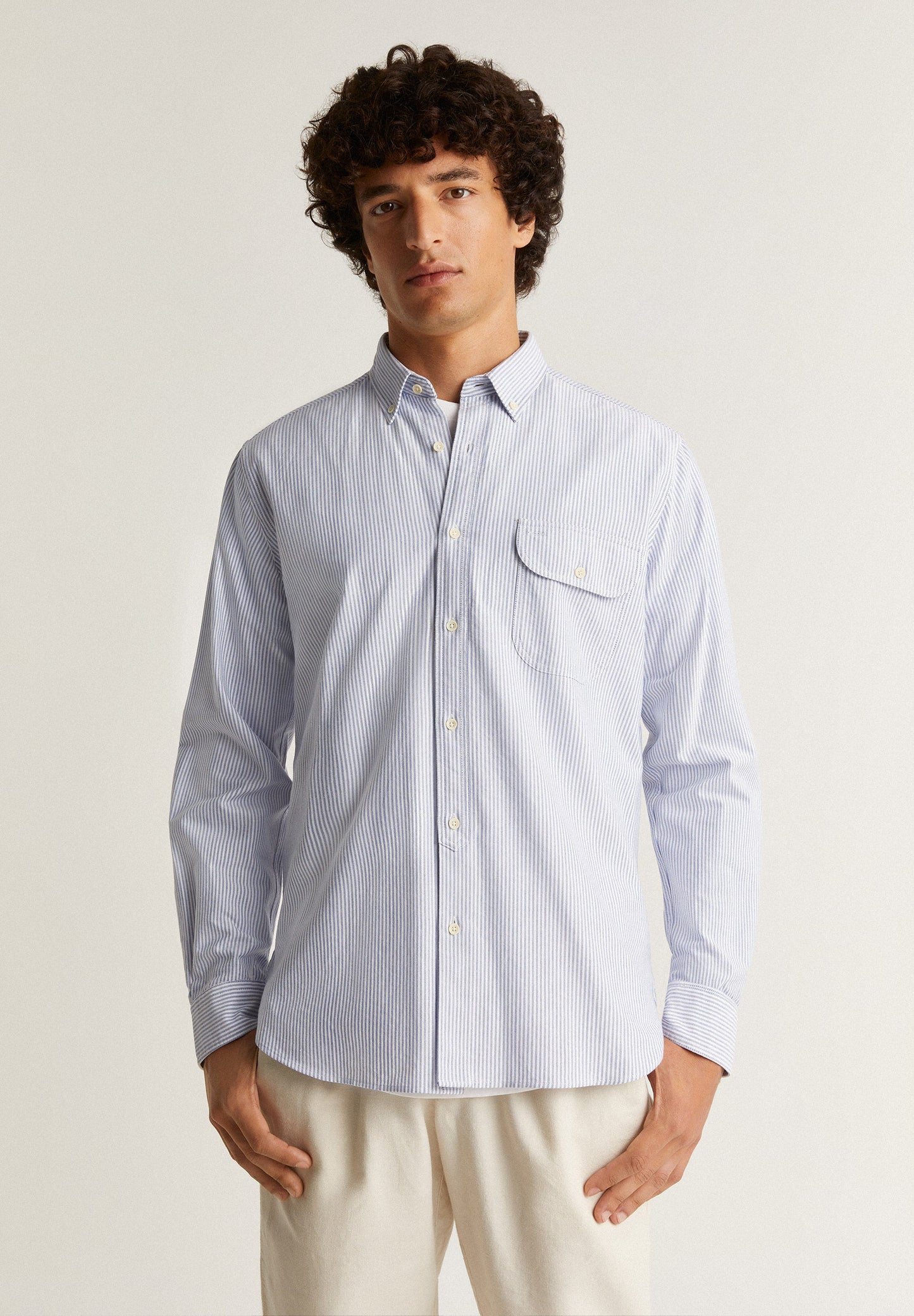 PREMIUM STRIPED OXFORD SHIRT WITH POCKET