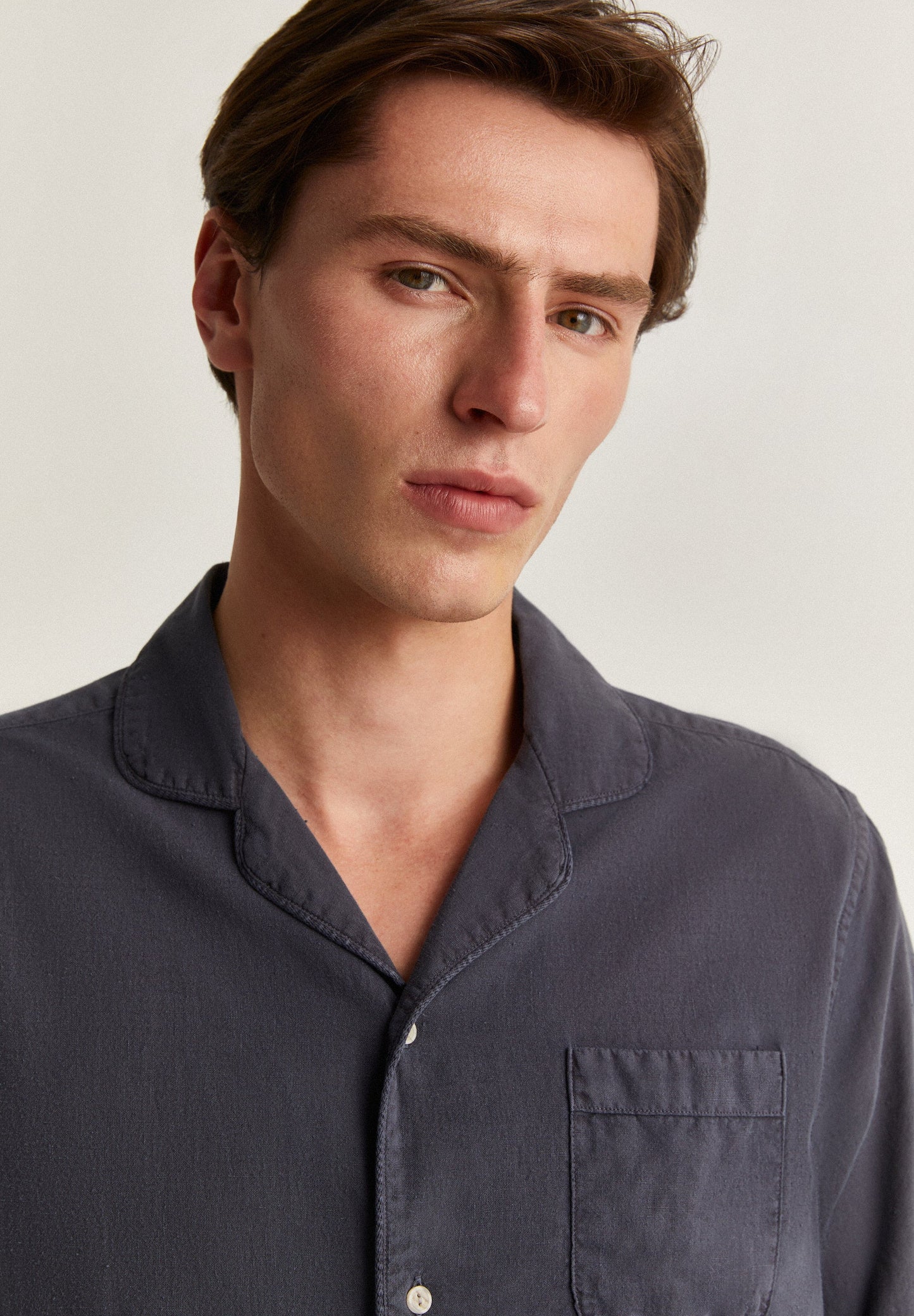 PREMIUM SHIRT WITH PYJAMA-STYLE COLLAR