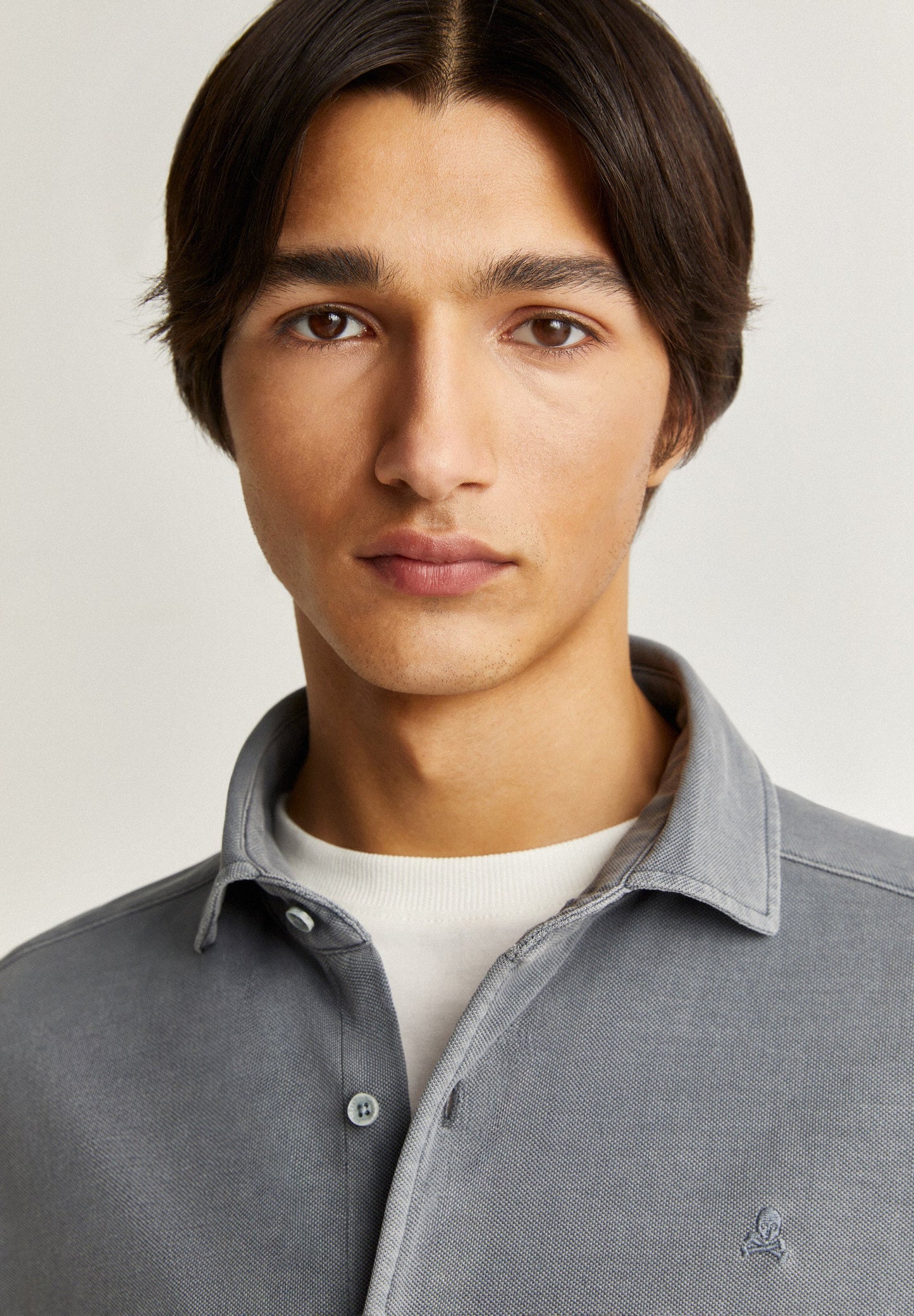 PIQUÉ SHIRT WITH MATCHING SKULL