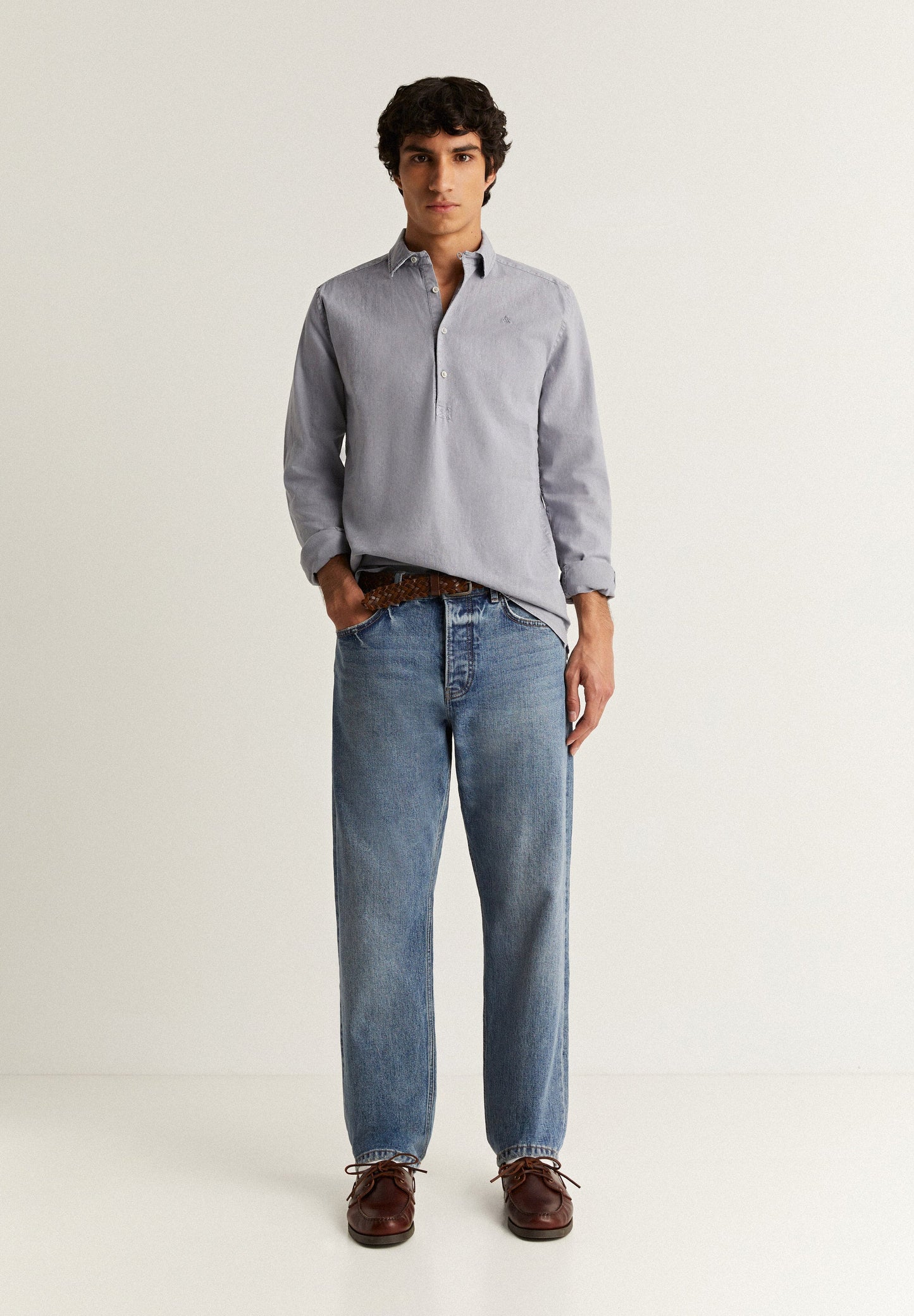 POLO SHIRT WITH EMBROIDERED SKULL