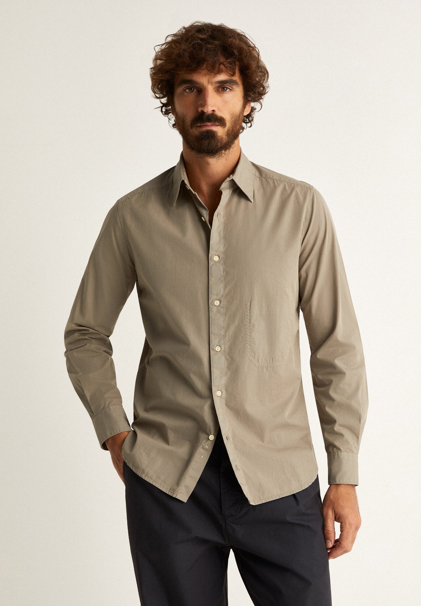 SHIRT WITH SKULL PLACKET