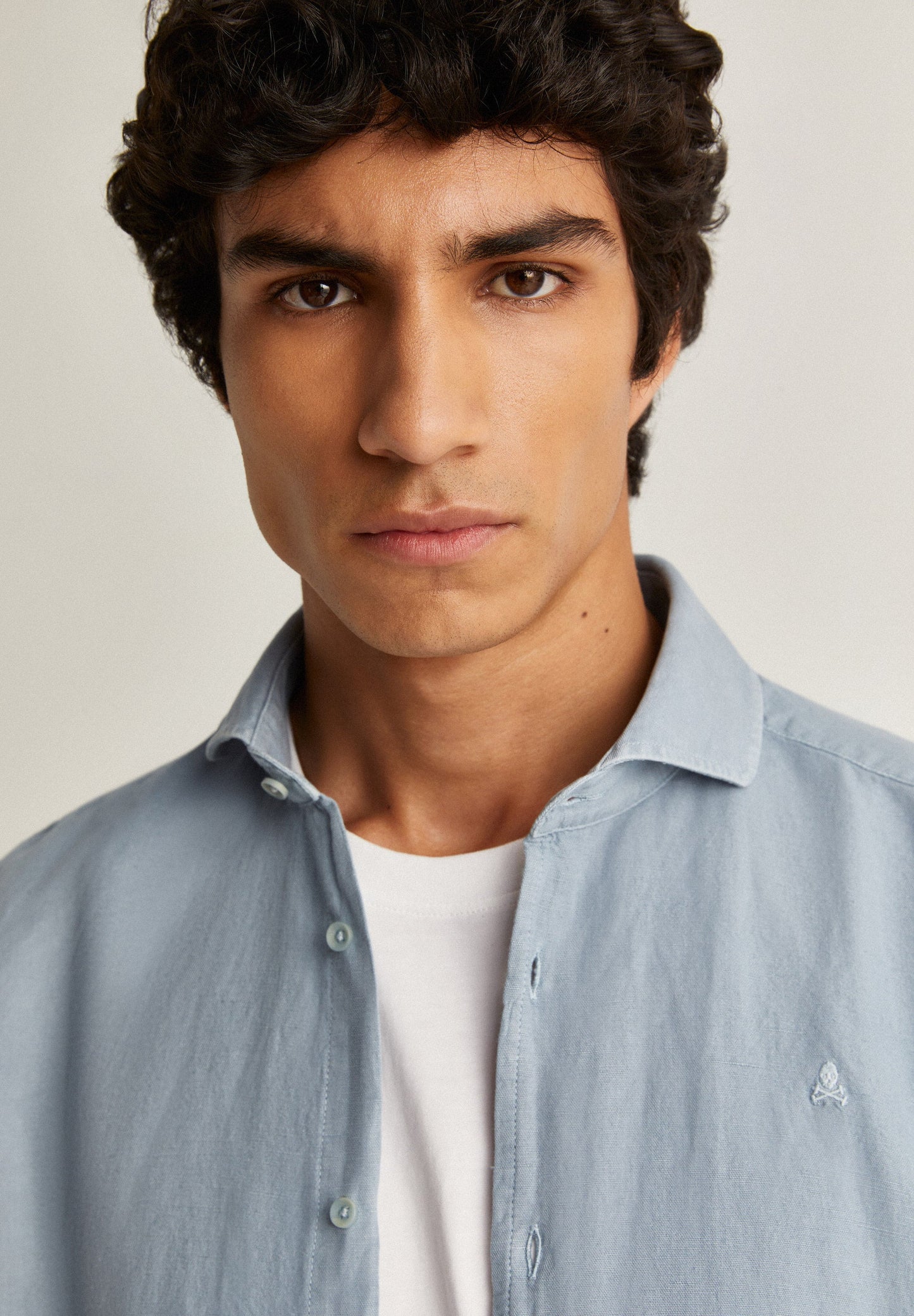 LINEN SKULL SHIRT