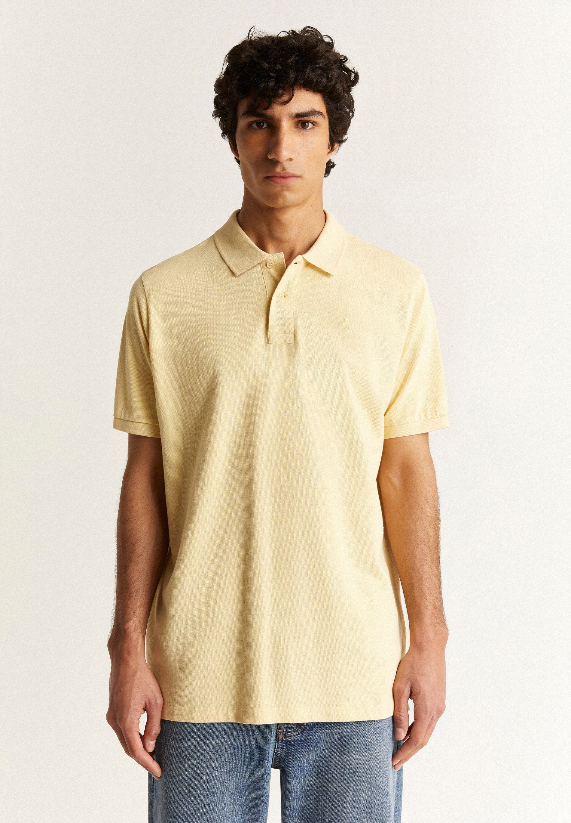 BASIC POLO SHIRT WITH SKULL DETAIL