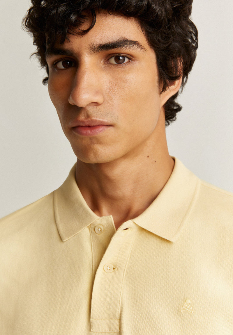 BASIC POLO SHIRT WITH SKULL DETAIL