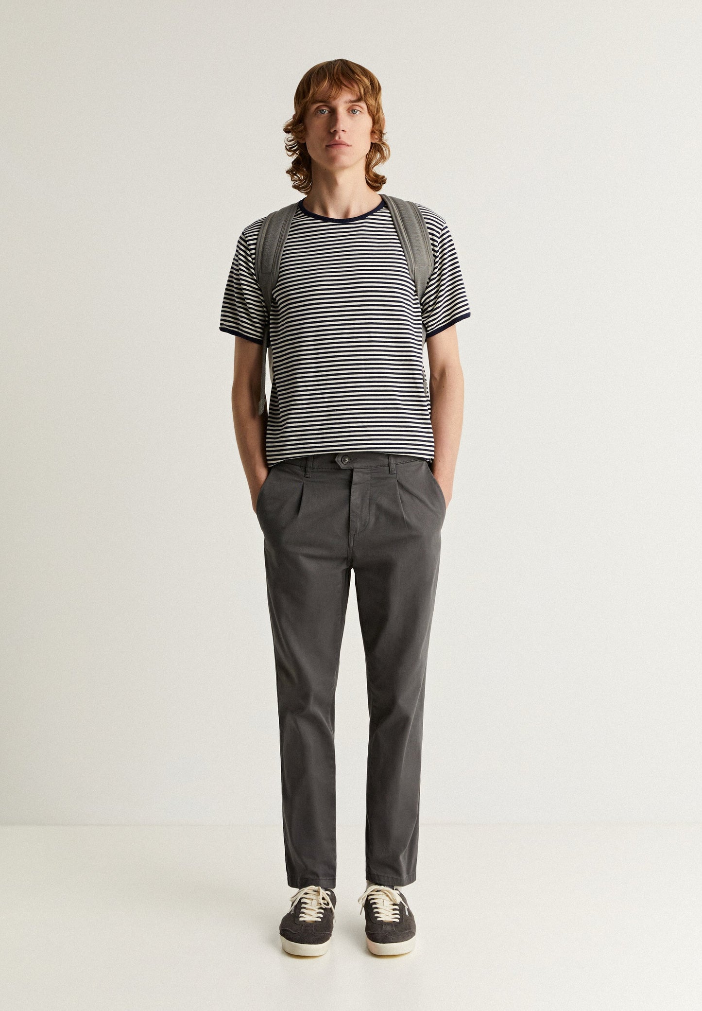RELAXED CHINO TROUSERS WITH DARTS